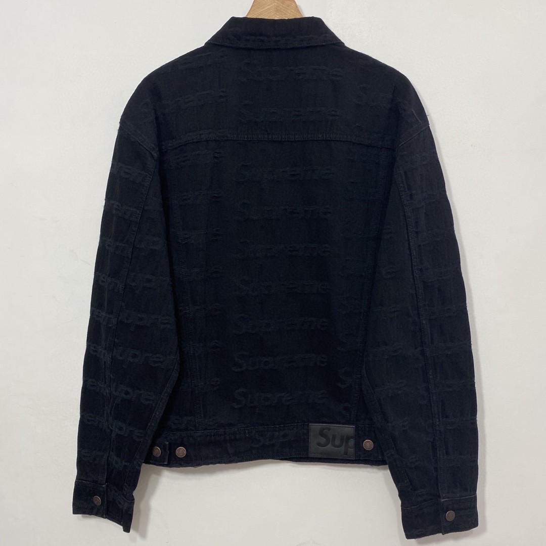 Supreme Week 10 Frayed Logos Denim Trucker Jacket 破坏徽标满印 Logo 蓝色 牛仔外套 