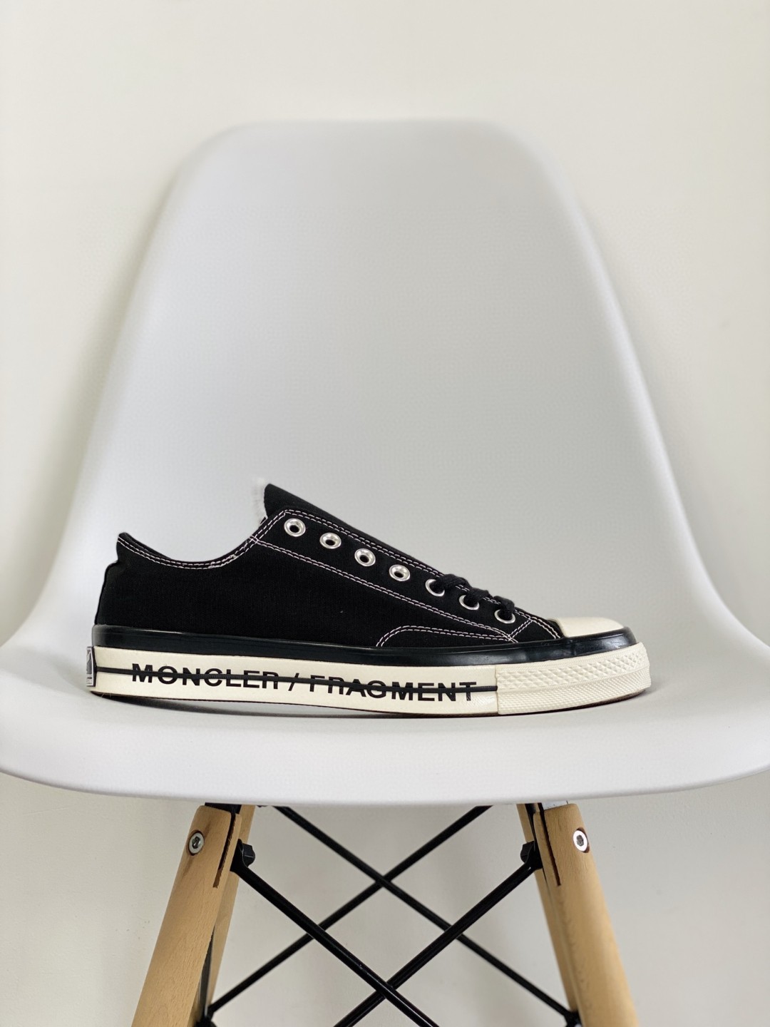Fragment Design x Moncler x Converse Chuck Taylor All Star 1970s 藤原浩三方联名 黑色 低筒 帆布鞋 板鞋 休闲鞋  男鞋 女鞋 172320C