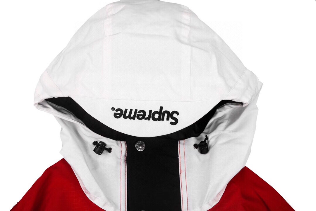 Supreme The North Face 18Fw Expedition   Jacket  聯名款 紅色 拼接 连帽冲锋衣 夾克 防水 防風 外套 男款 女款 SUP-FW18-1015