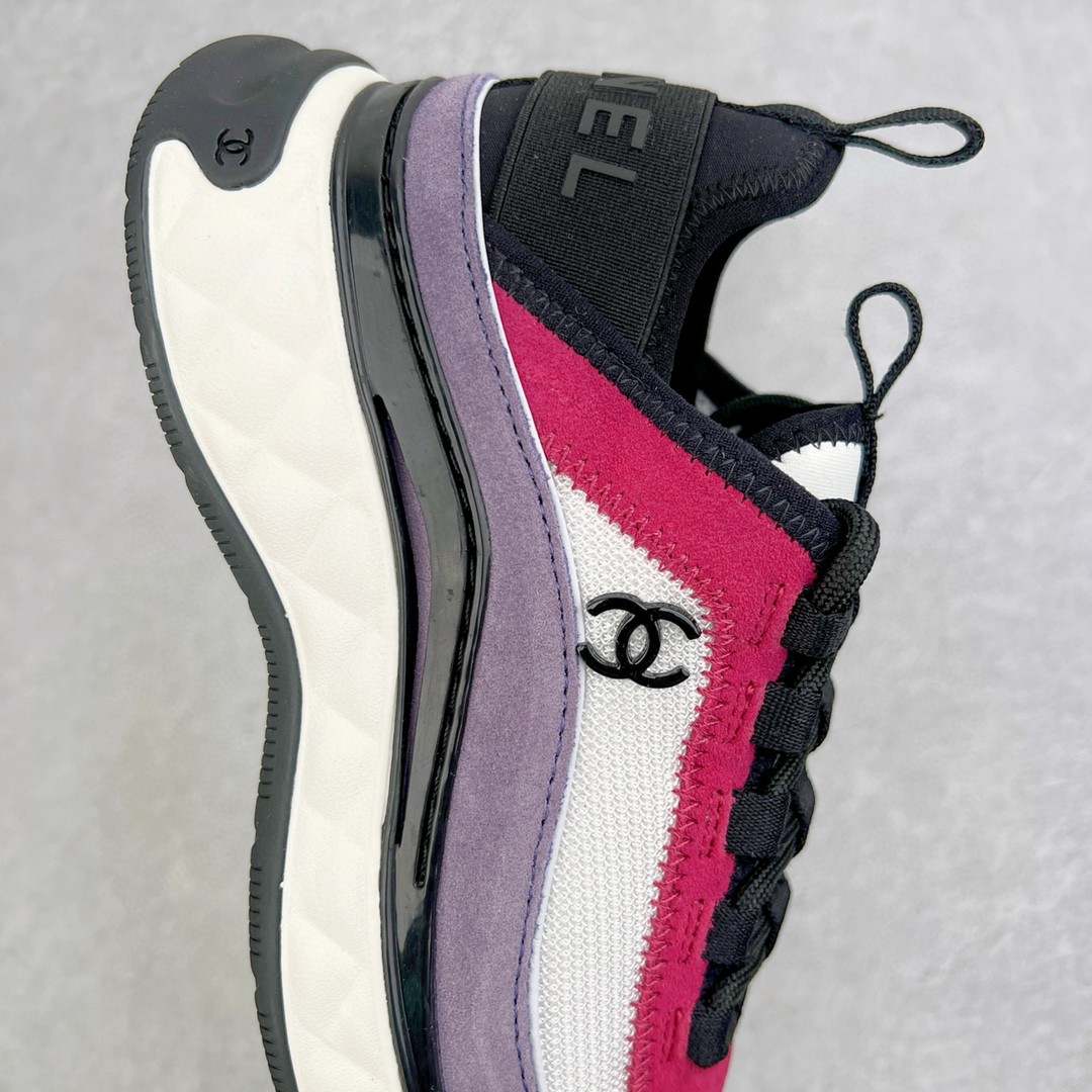 CHANEL 香奈儿 粉紫 绒面 小牛皮 低筒 运动鞋 休闲鞋 跑步鞋 女鞋