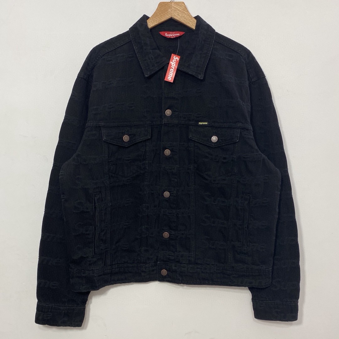 Supreme Week 10 Frayed Logos Denim Trucker Jacket 破坏徽标满印Logo