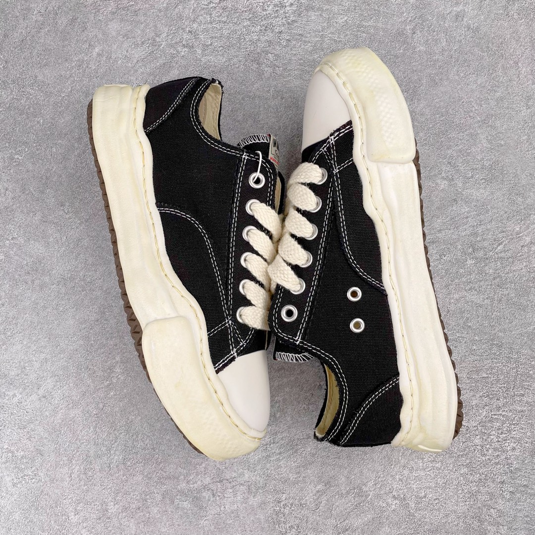 MIHARA YASUHIRO Original MMY 三原康裕 黑色 做旧 低筒 溶胶鞋 帆布鞋 板鞋 休闲鞋 增高鞋 男鞋 女鞋 