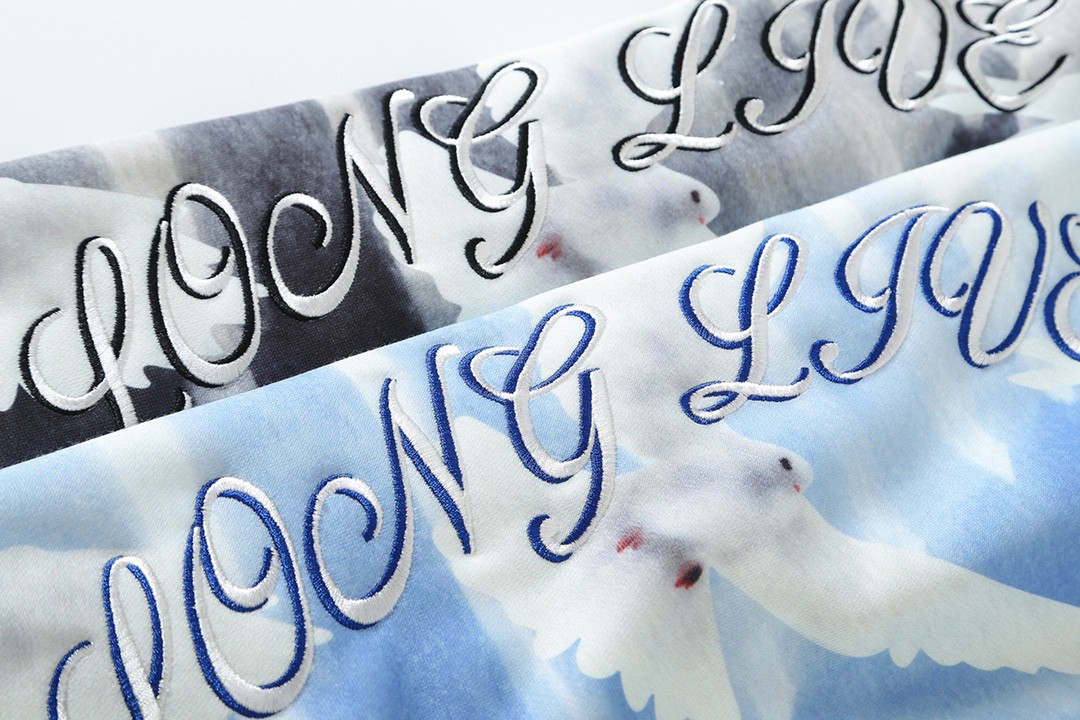 Supreme SS22 Week 2 Doves Hooded Sweatshirt 和平鸽 印花 蓝色 黑色 连帽卫衣 套头 长袖 秋冬款 男女同款 SUP-SS22-125