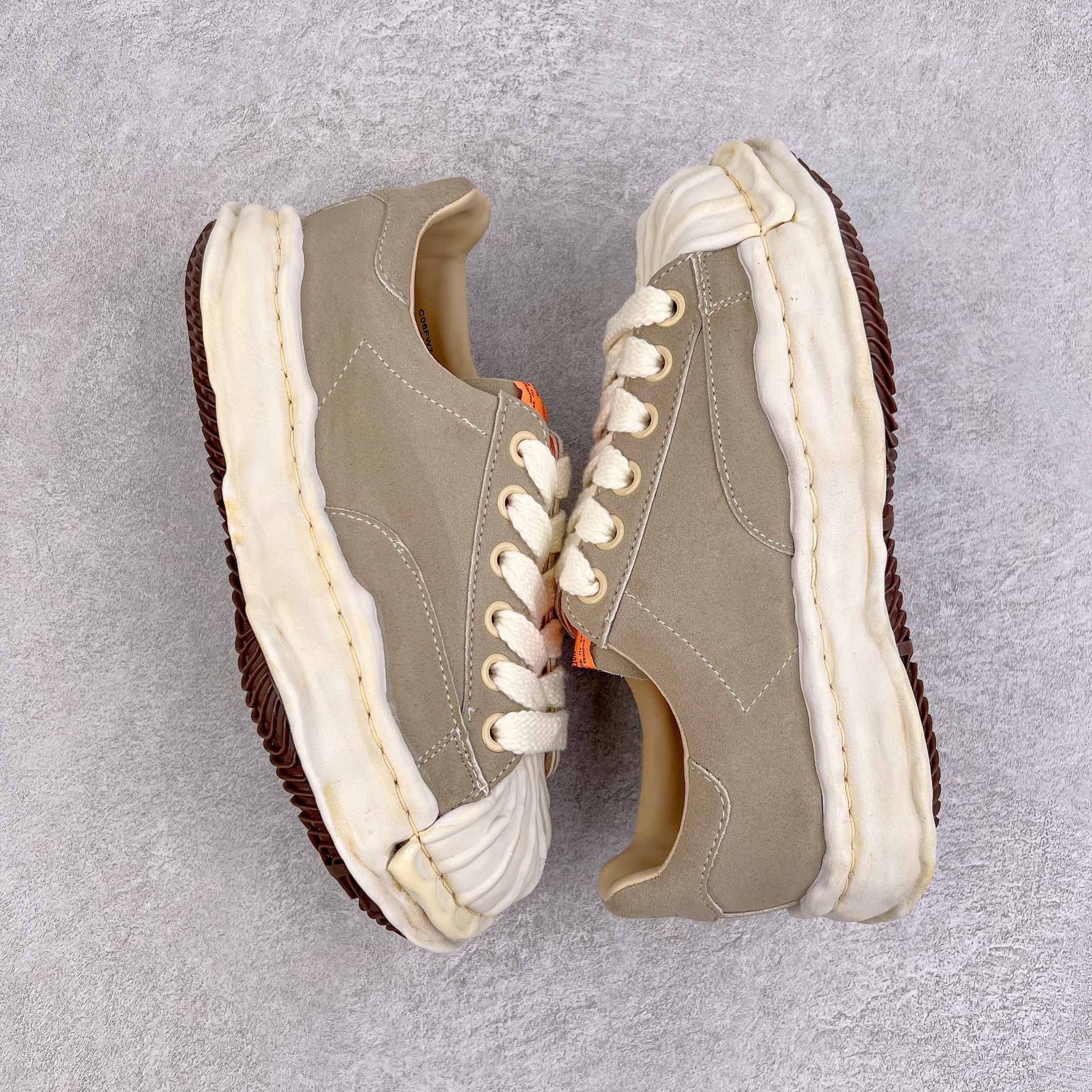 MIHARA YASUHIRO Original MMY 三原康裕 绿色 麂皮 水洗做旧 低筒 溶胶鞋 帆布鞋 板鞋 休闲鞋 增高鞋 男鞋 女鞋 