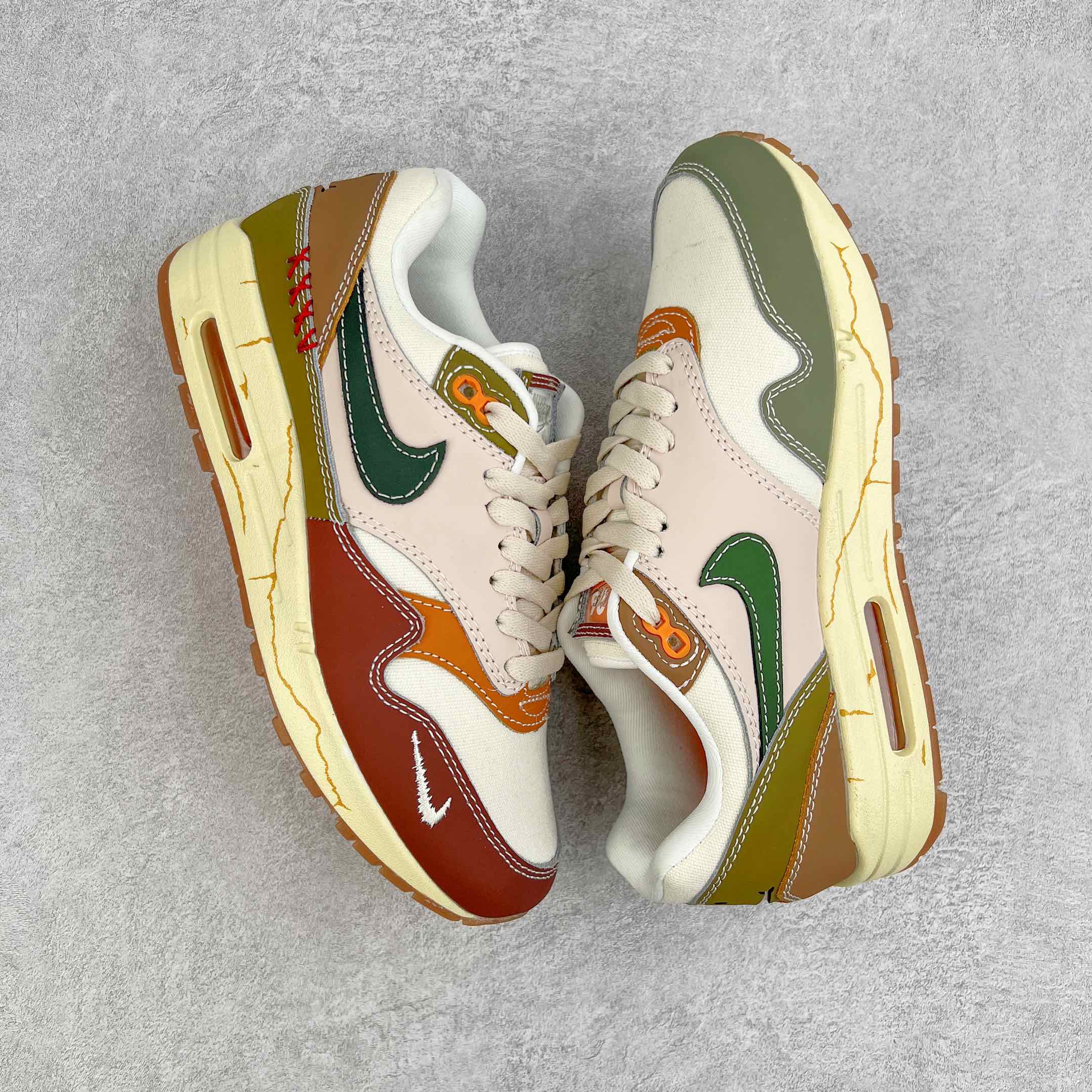 Air Max 1 Premium Wabi Sabi 白棕绿 低筒 减震运动鞋 休闲鞋 板鞋 男鞋 女鞋 DQ8656-133