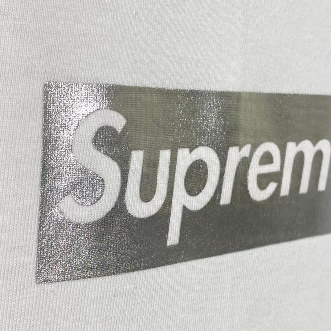Supreme Chicago Box Logo 开业限定 白色 液态银  短袖 T 恤 男女同款 SUP-FW20-740