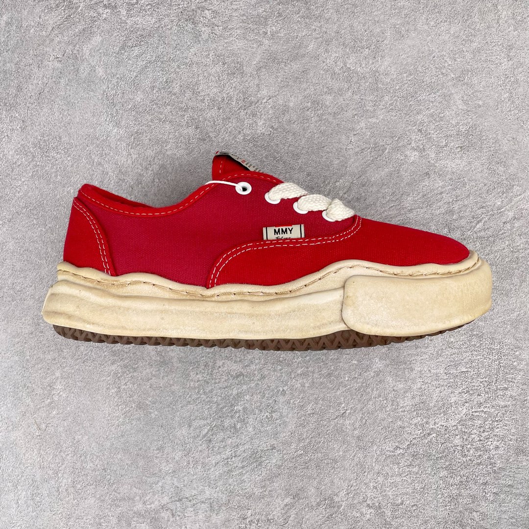 MIHARA YASUHIRO Original MMY 三原康裕 红色 水洗做旧 低筒 溶胶鞋 帆布鞋 板鞋 休闲鞋 增高鞋 男鞋 女鞋 