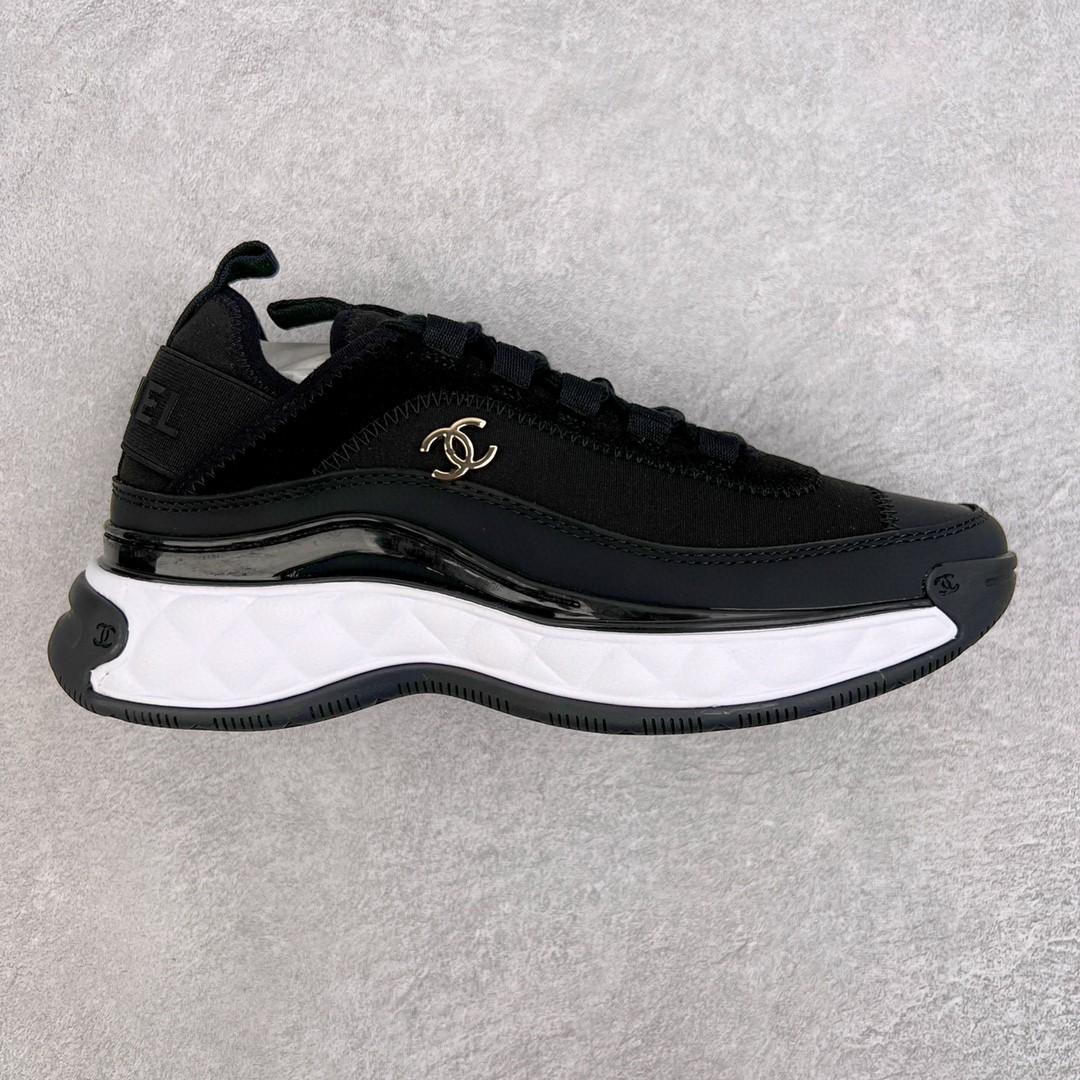 CHANEL 香奈儿 黑色 金扣 小牛皮 低筒 运动鞋 休闲鞋 跑步鞋 女鞋 G35617 Y53646 94305金扣