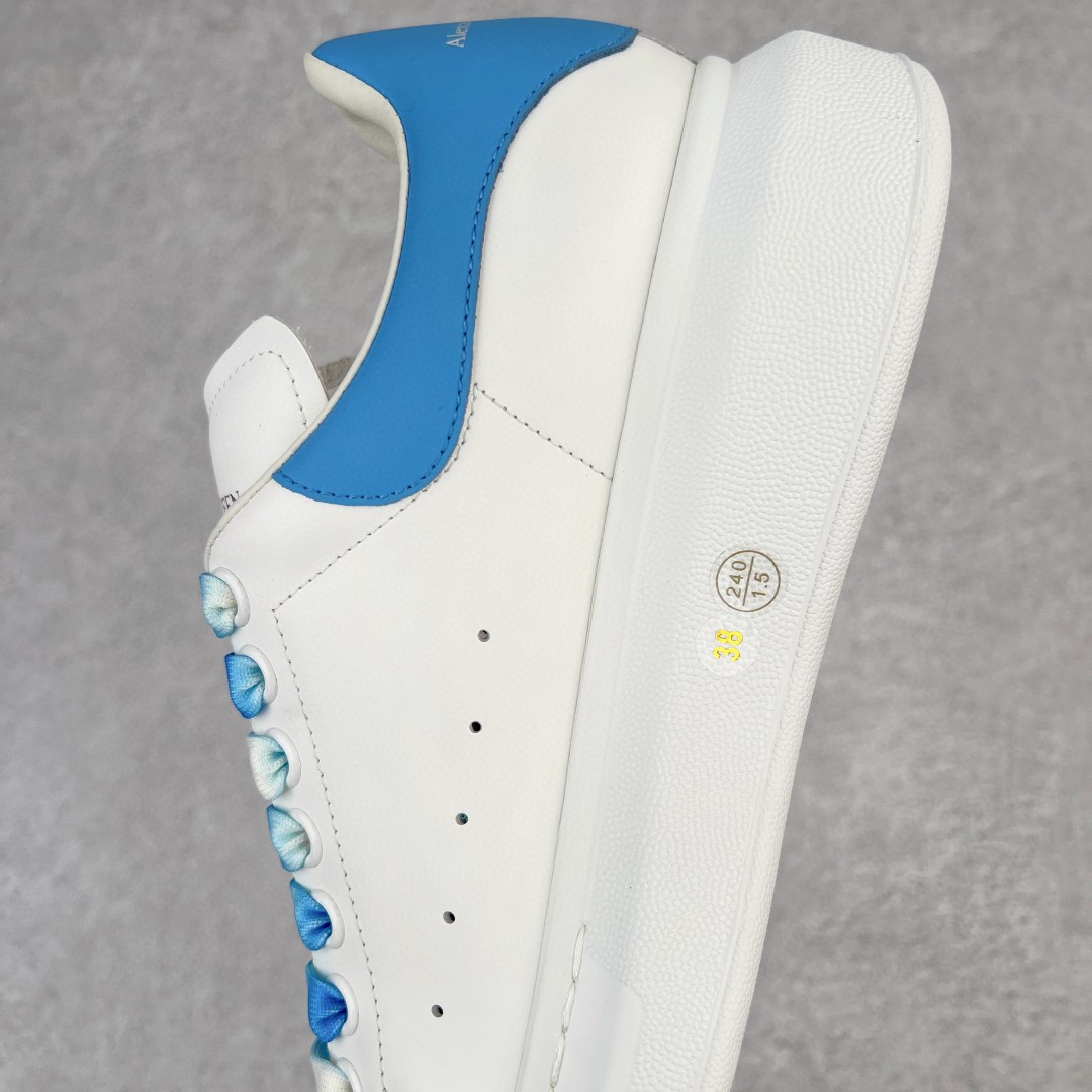 Alexander McQueen 麦昆 白色 蓝尾 扎染 低筒 板鞋 休闲鞋 厚底鞋 增高鞋 男鞋 女鞋 