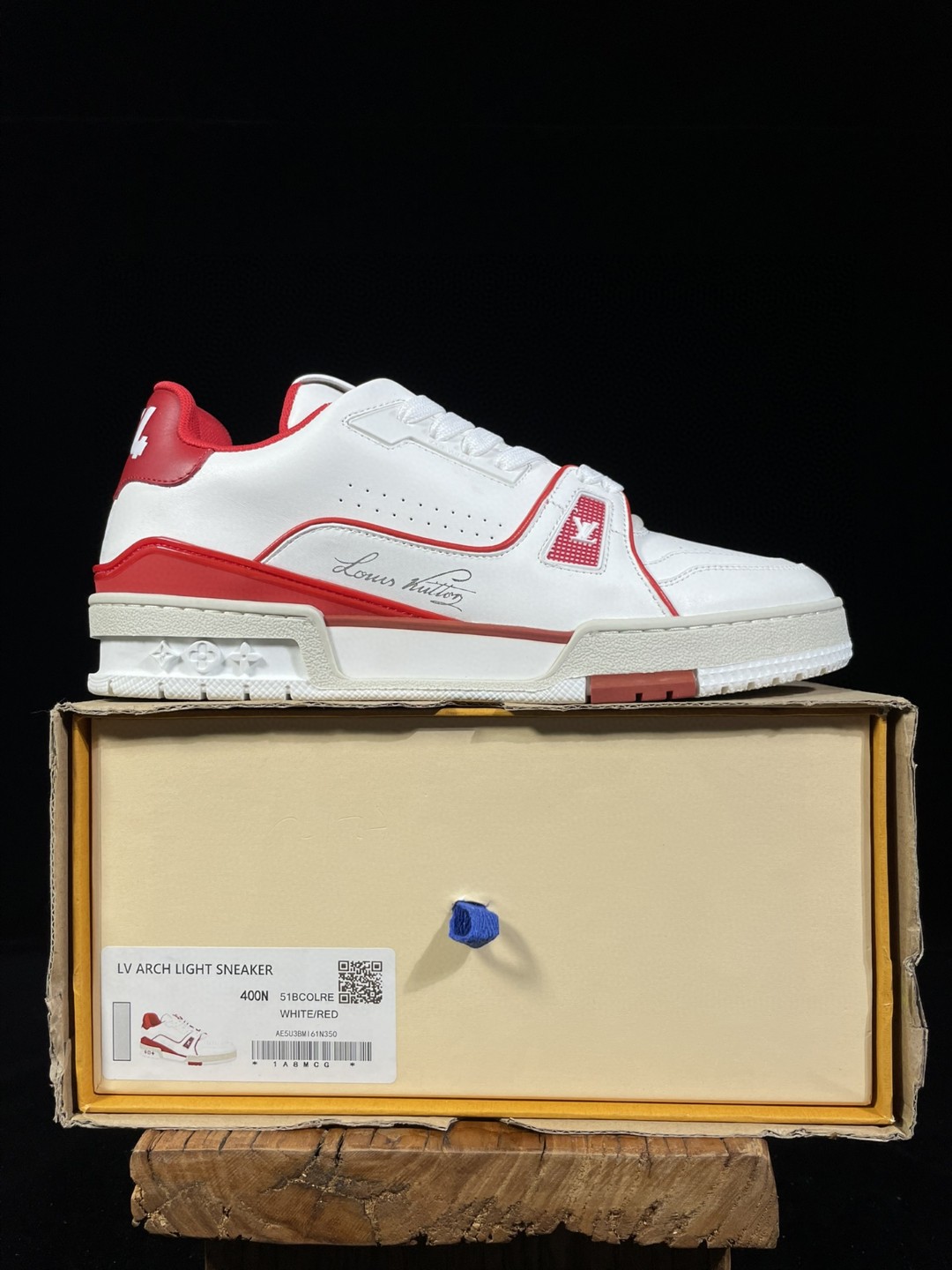 Louis Vuitton 路易威登 Trainer 红白 低筒 休闲鞋 板鞋 运动鞋 男鞋 女鞋 1A8ZPR