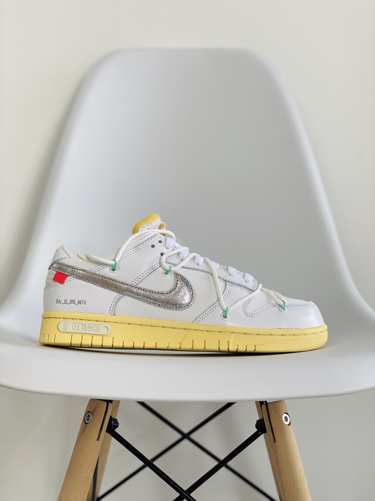 NO.01 Off-White Duunk  Low THE 50-01 白银  低筒 板鞋 休闲鞋 滑板鞋 男鞋 女鞋 DM1602-127