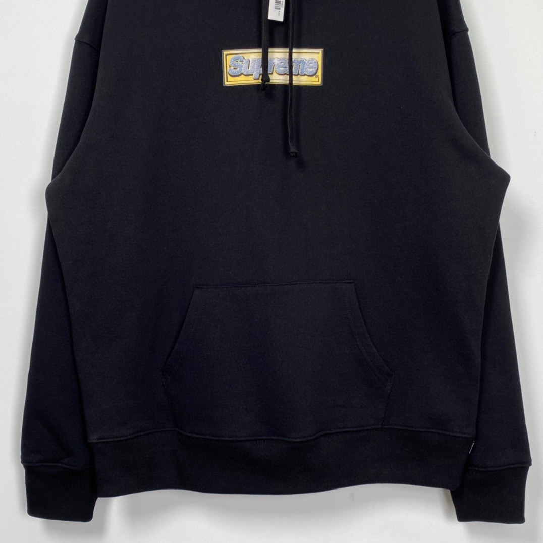 Supreme SS22  Week Bling Box Logo Hooded 黑色 宝石 长袖 保暖 加绒 卫衣男女同款  