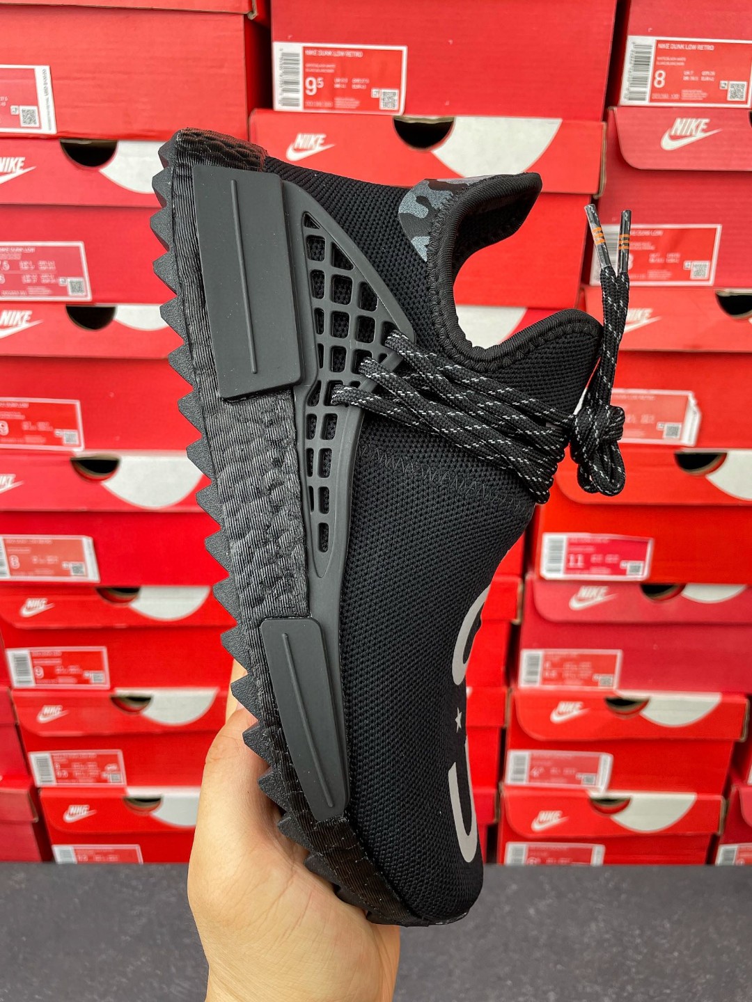 Pharrell Williams x adidas originals NMD HU Human Race Triple Black 菲董联名 黑武士 低筒 运动鞋 休闲鞋 男鞋 女鞋 