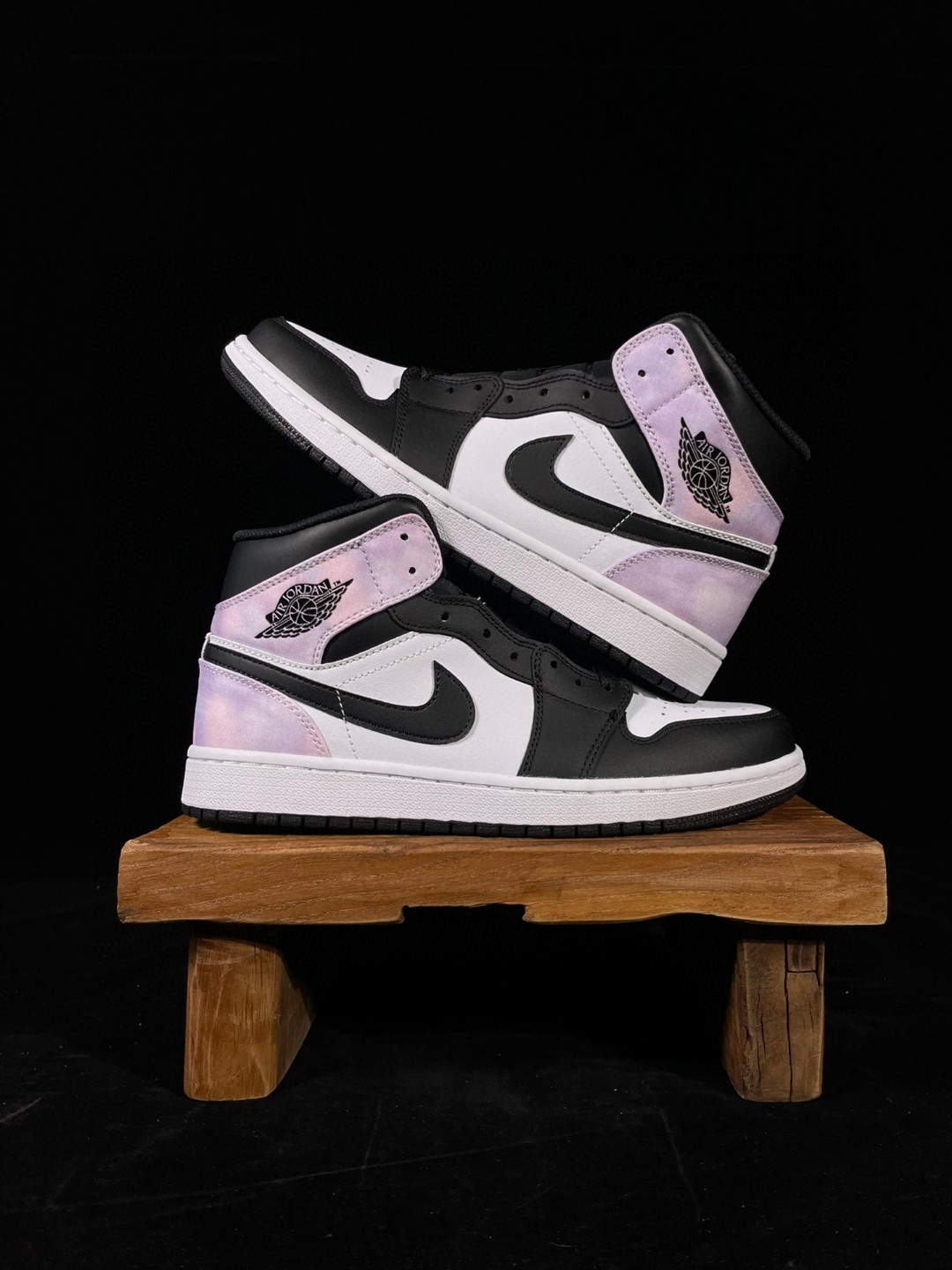 Air Jordan 1 Mid AJ1 SE Zen Master 黑白粉 扎染 篮球鞋 运动鞋 休闲鞋 男鞋 女鞋  DM1200-001