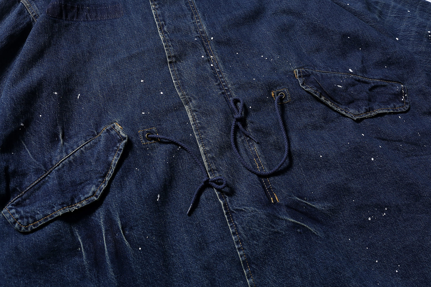 MADNESS MDNS M51  牛仔破洞 泼墨 日系 外套长袖 秋冬季 休闲 男女同款