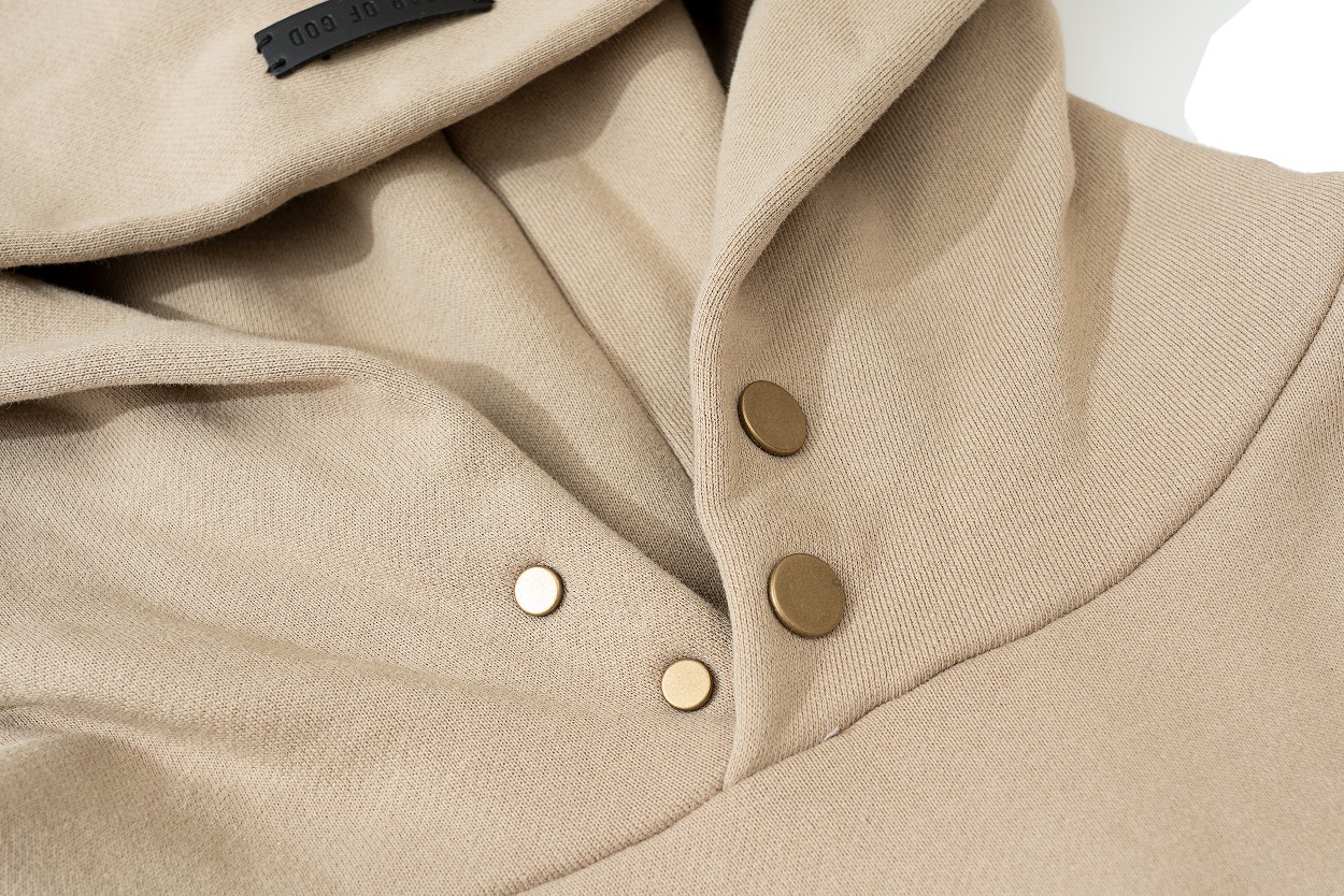 FG-Fear of God Seventh Collection FG Hoodie FOG 7th 驼色 印花连帽卫衣 加绒 外套 长袖 男女同款 