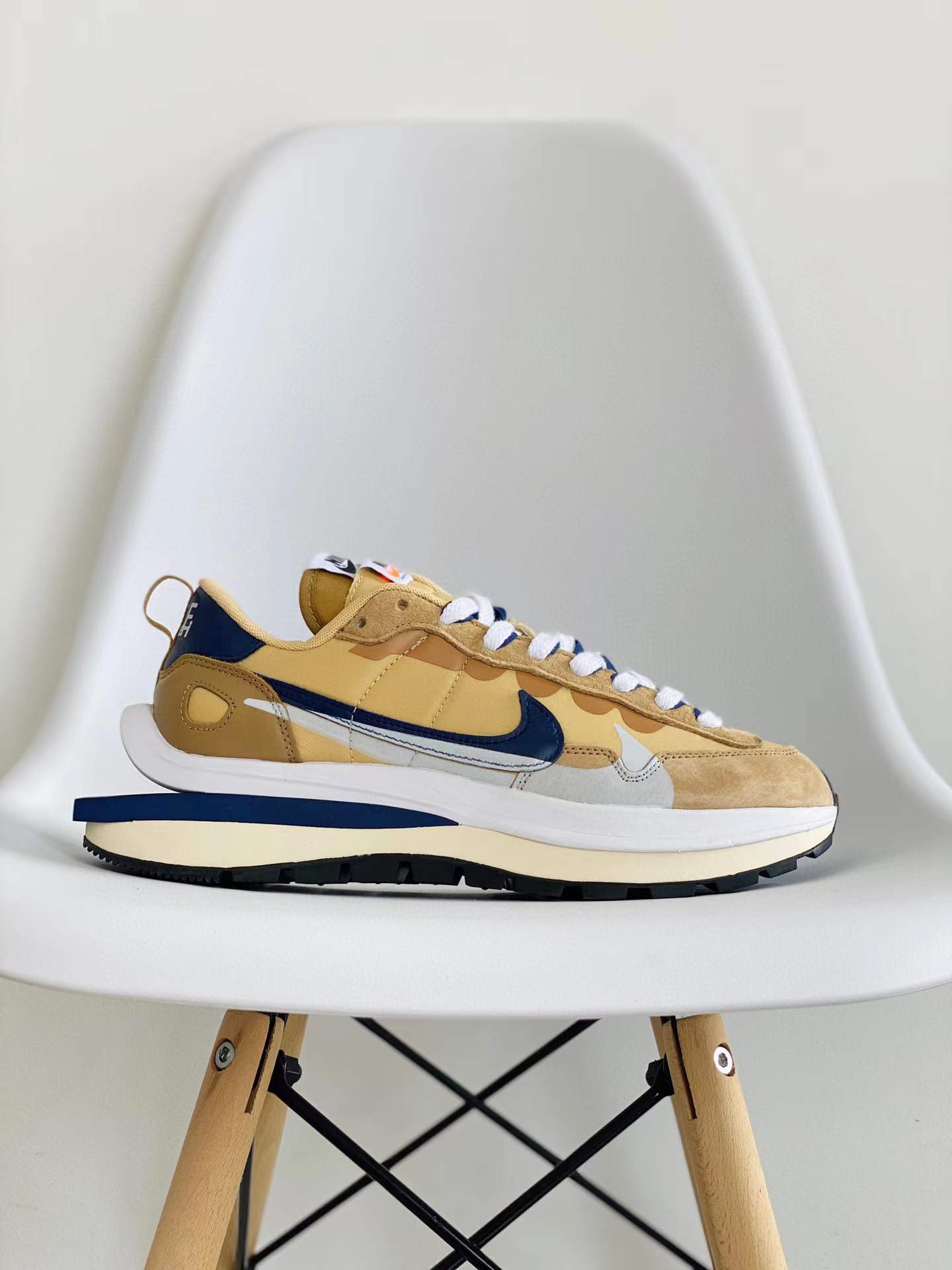 Sacai 3.0 VaporWaffle Sesame and Blue 芝麻 奶茶 卡其  低筒 华夫鞋 增高男女鞋 结构解构鞋 复古休闲鞋  DD1875-200