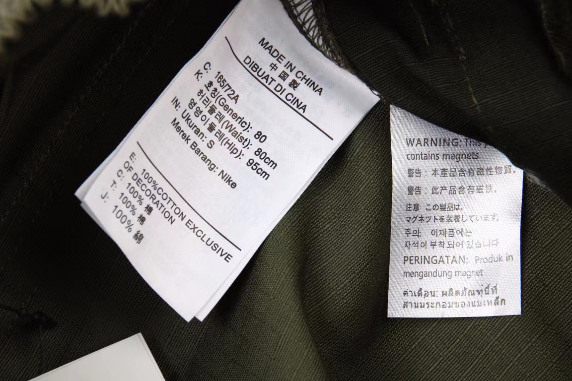 Air Jordan 6 Travis Scott  綠色 聯名 多口袋工裝休閒褲 長褲 直筒褲 棉褲 中腰 春秋款 男款 CQ4394-222