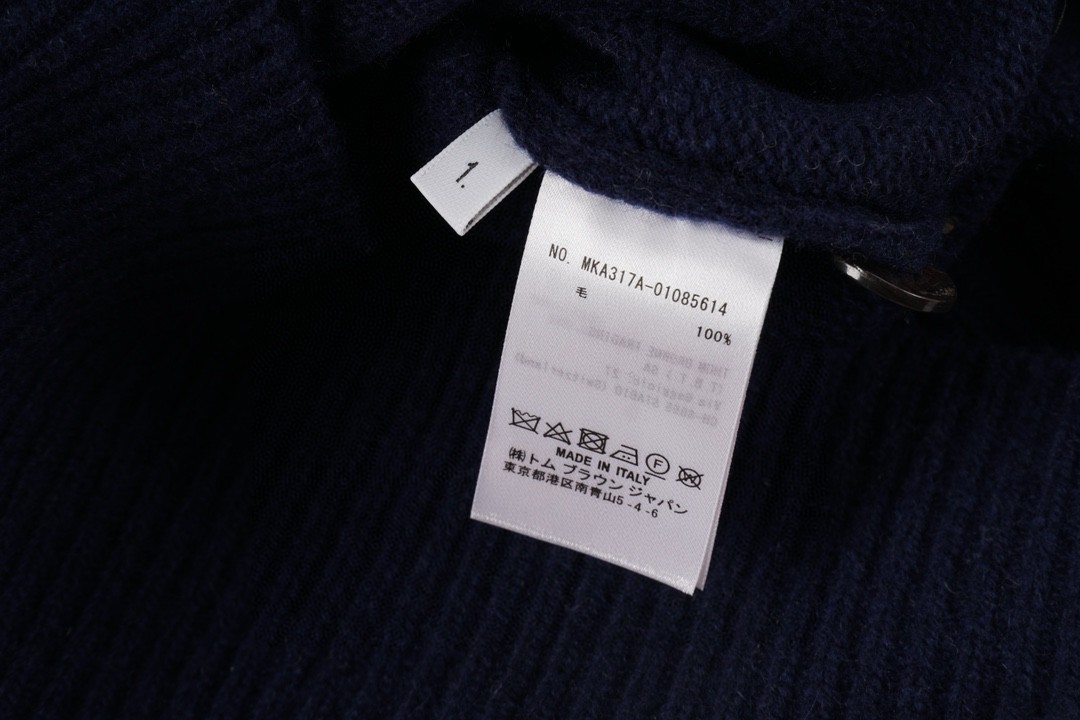 Thom Browne 21FW 四条纹单排扣羊毛衫 藏青色 针织衫 开衫 毛衣 外套 长袖 男女同款 