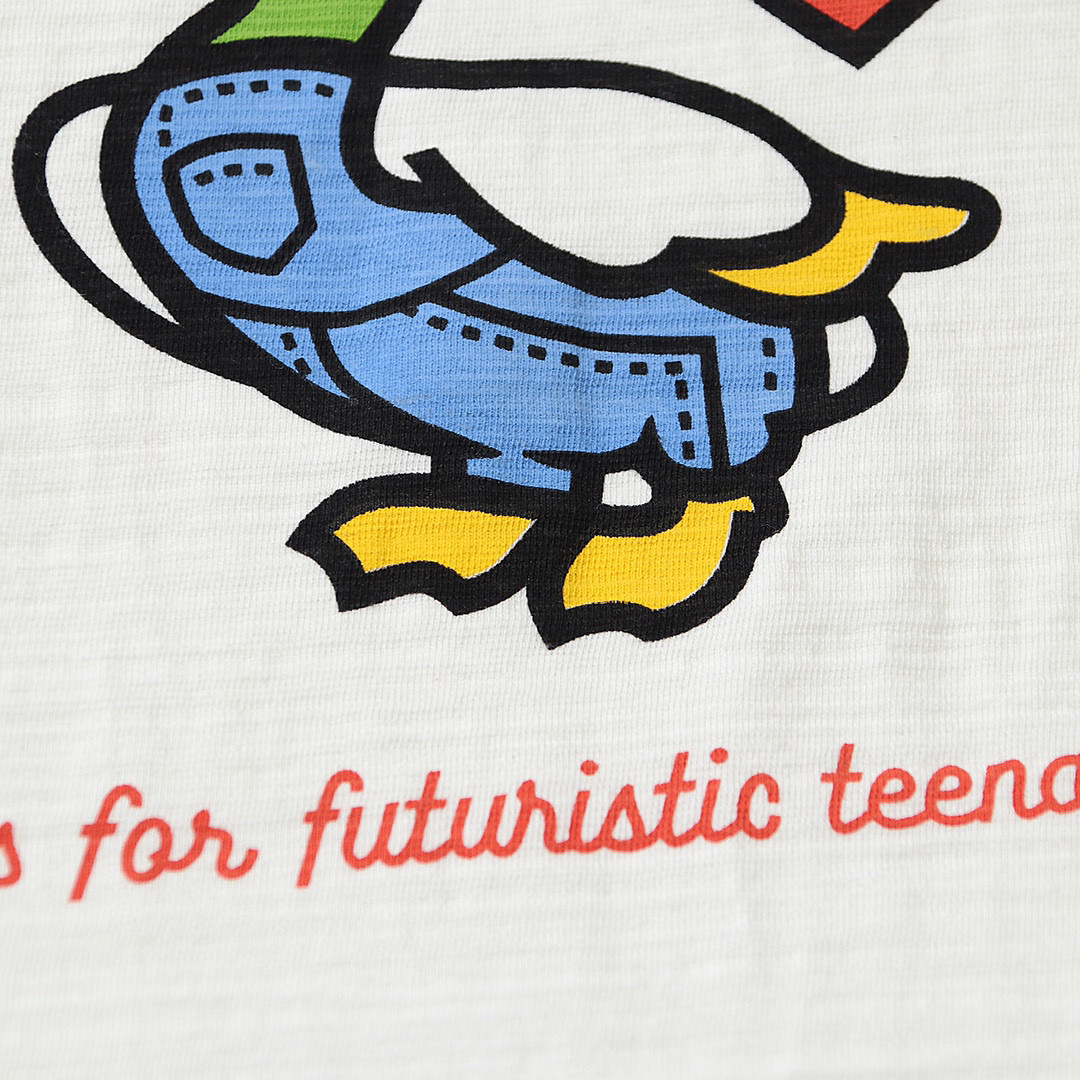 HUMAN MADE FW21 白色 牛仔背带裤 鸭子爱心 印花短袖T恤 男女同款