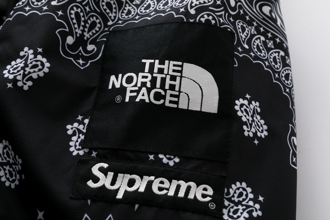 Supreme The North Face 14FW Bandana Mountain Jacket  Black 聯名款 黑色 變形蟲 腰果花 连帽冲锋衣 夾克 防水 防風 外套 男款 女款 SUP-FW14-636