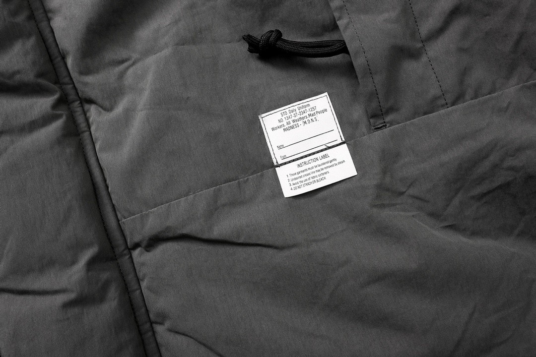 MADNESS PUFFER JACKET 夹棉防风棉服 灰色 夹克 长袖 外套 秋冬款 男女同款