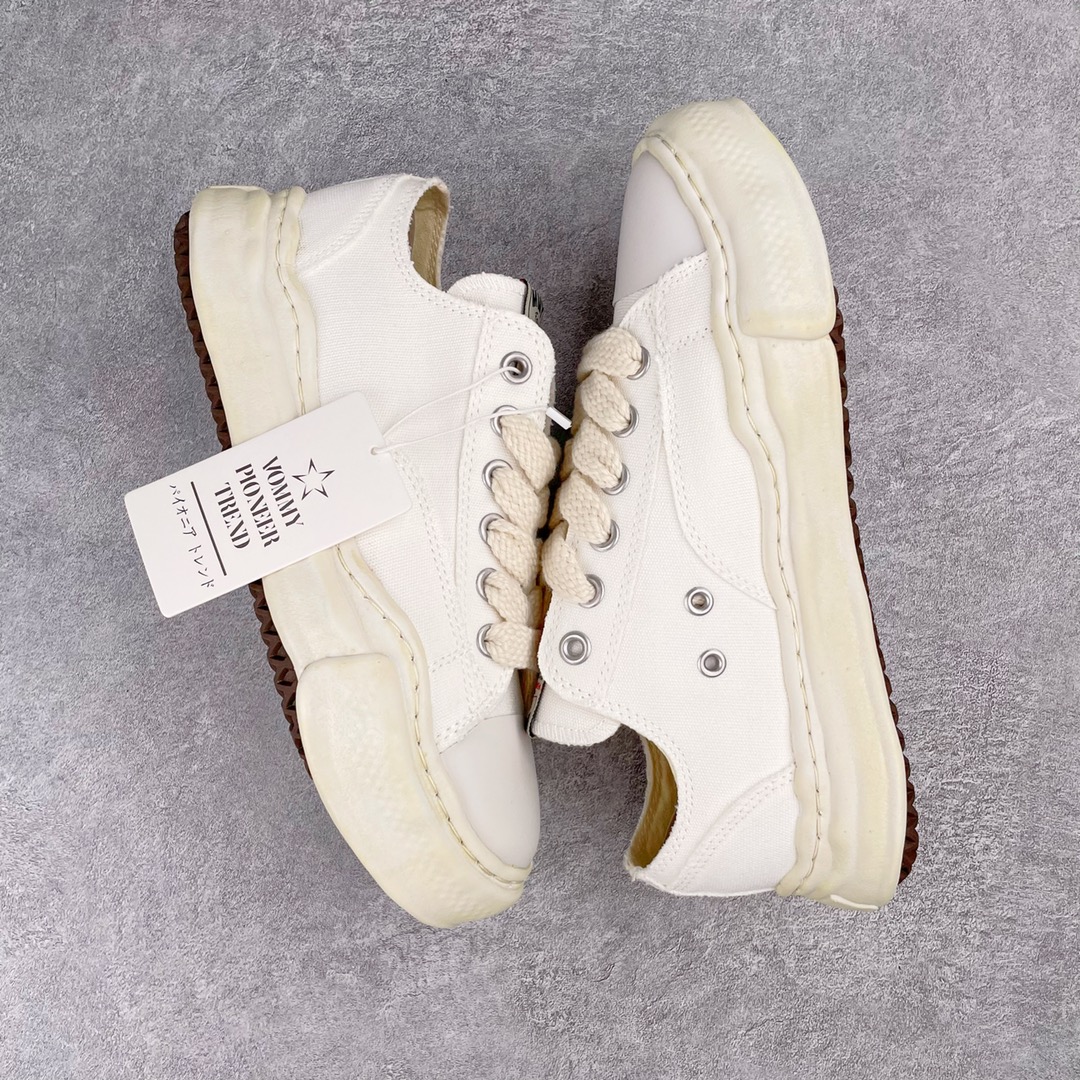 MIHARA YASUHIRO Original MMY 三原康裕 白色 水洗做旧 低筒 溶胶鞋 帆布鞋 板鞋 休闲鞋 增高鞋 男鞋 女鞋 