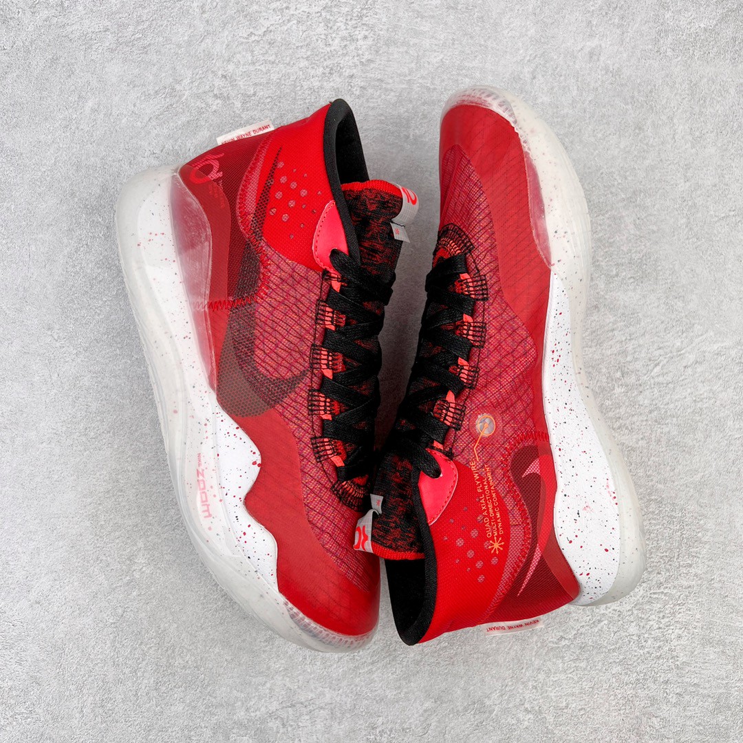 Zoom KD 12 杜特兰12 白红 高筒 减震防滑 实战鞋 篮球鞋 运动鞋 男鞋  AR4230-600