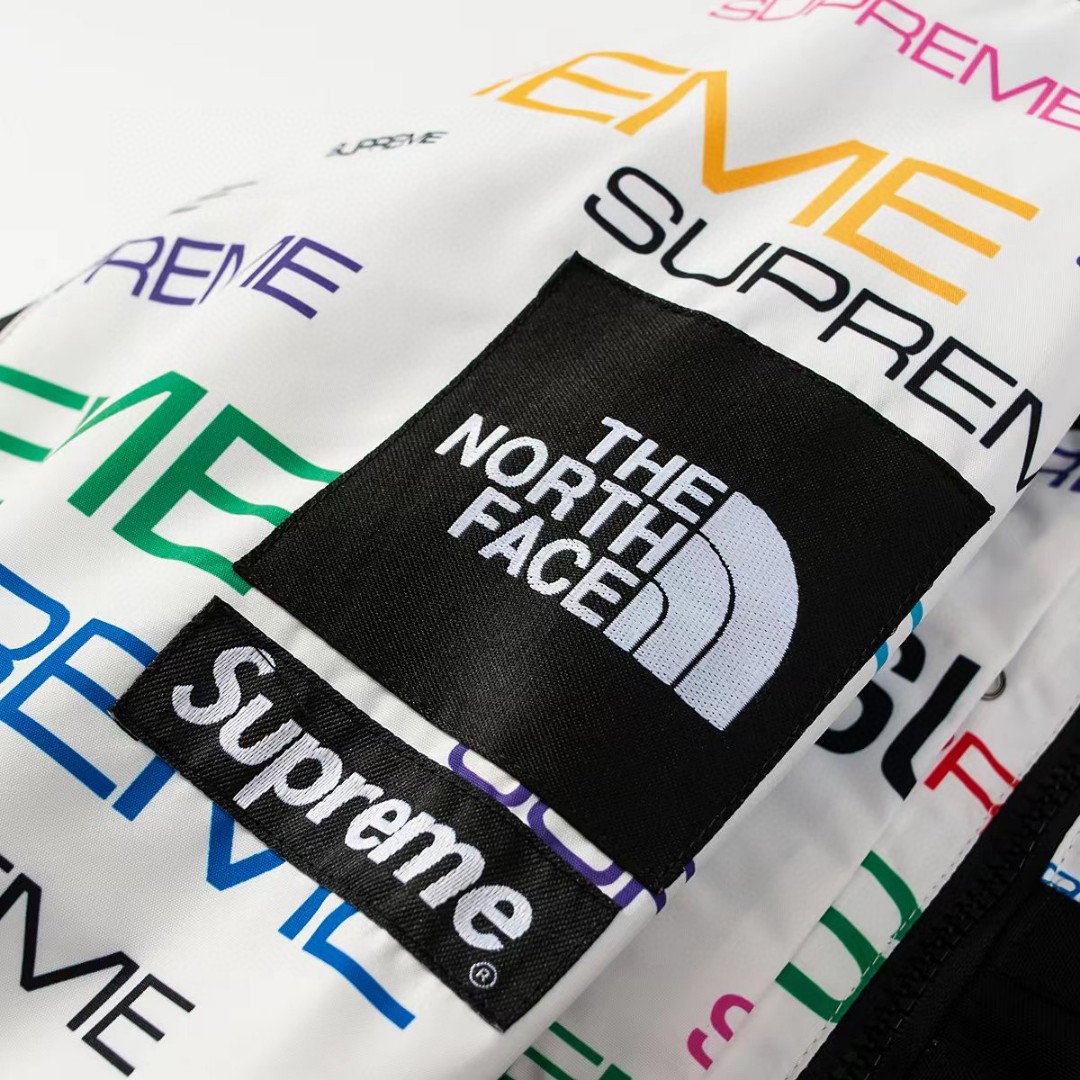 Supreme Week 9 The North Face 联名款 Steep Tech Apogee Jacket 彩色字母徽标 Logo 连帽外套 白色 黑色 蓝色 夹克 秋冬款 男女同款 SUP-FW21-261