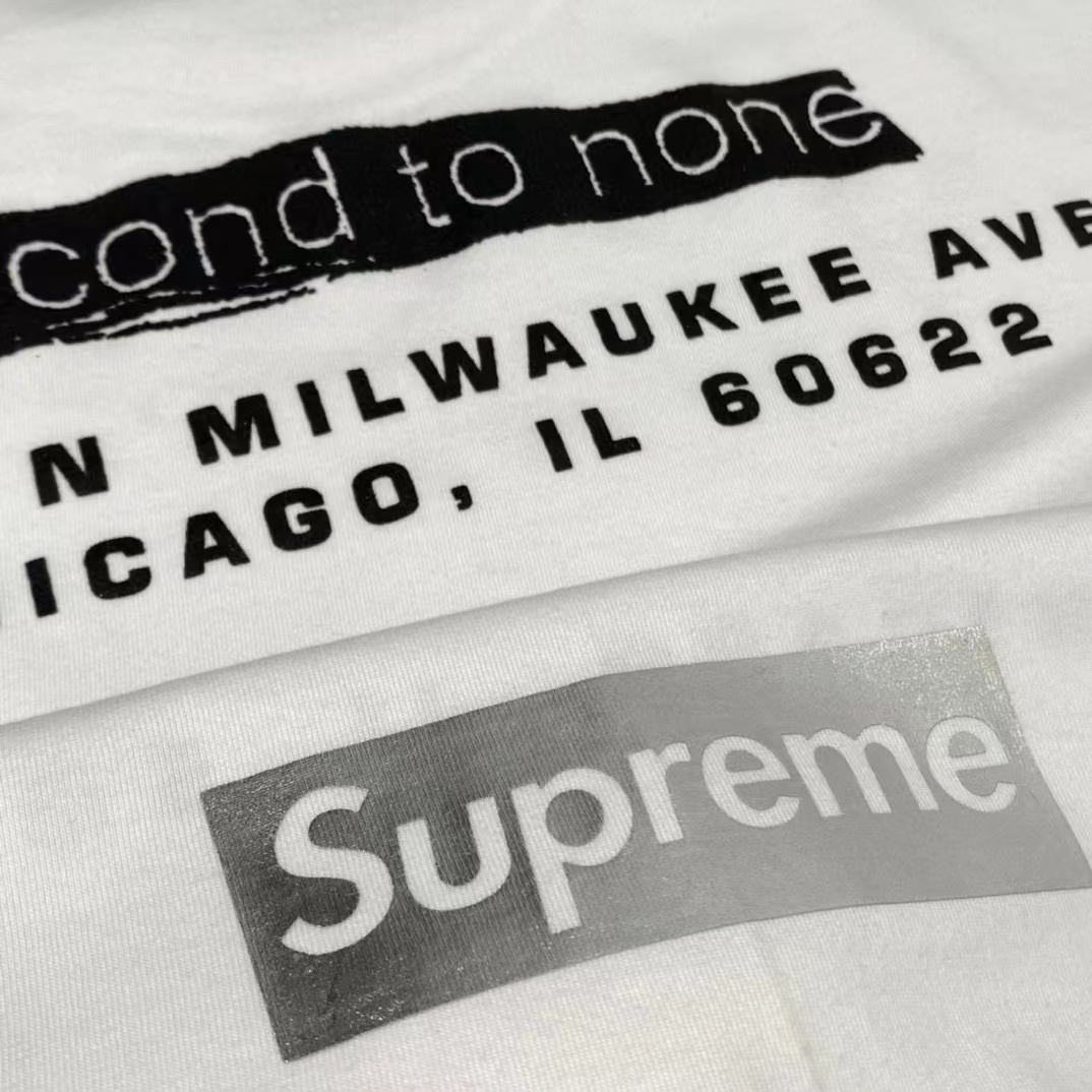 Supreme Chicago Box Logo 开业限定 白色 液态银  短袖 T 恤 男女同款 SUP-FW20-740