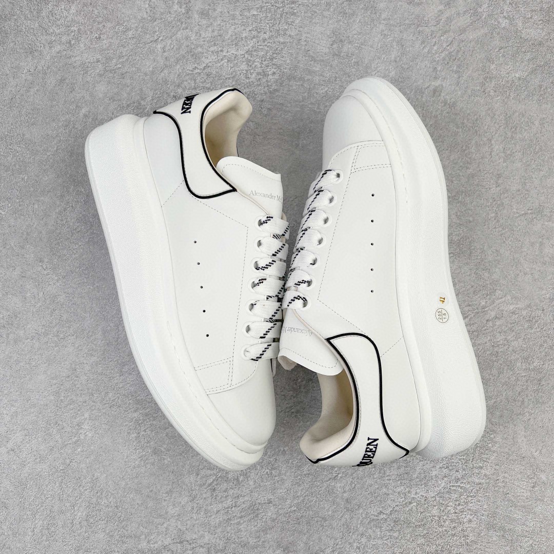 Alexander McQueen 麦昆 白色 黑白尾 低筒 板鞋 休闲鞋 厚底鞋 增高鞋 男鞋 女鞋 625156WHXMT9074