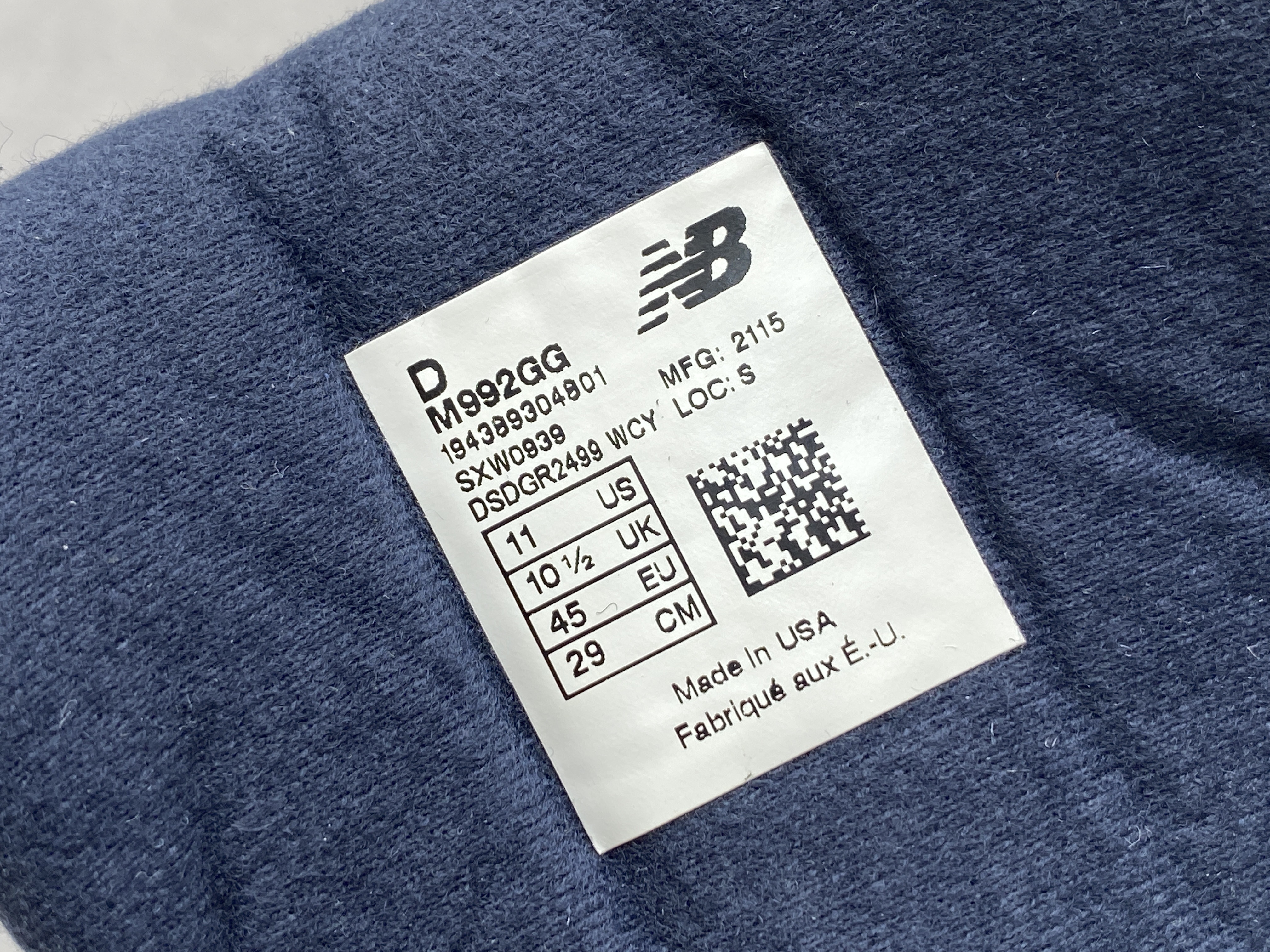 New Balance 992 海军蓝 美產  低筒 复古跑鞋 休闲鞋 运动鞋 男鞋 女鞋  M992GG