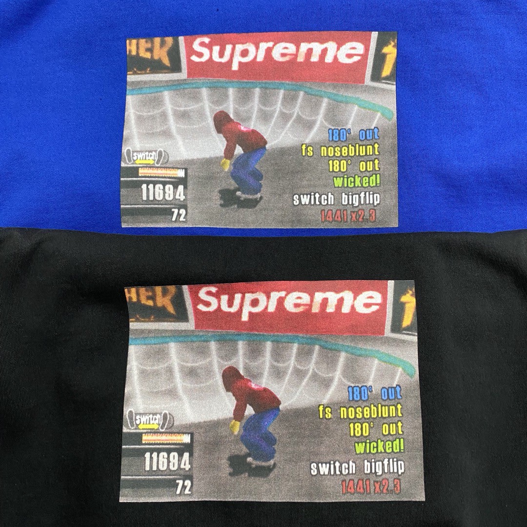 Supreme Week 5 Thrasher 联名款 Hooded Sweatshirt  黑色 蓝色 滑板连帽卫衣 加绒 套头 宽松 男女同款 SUP-FW21-203