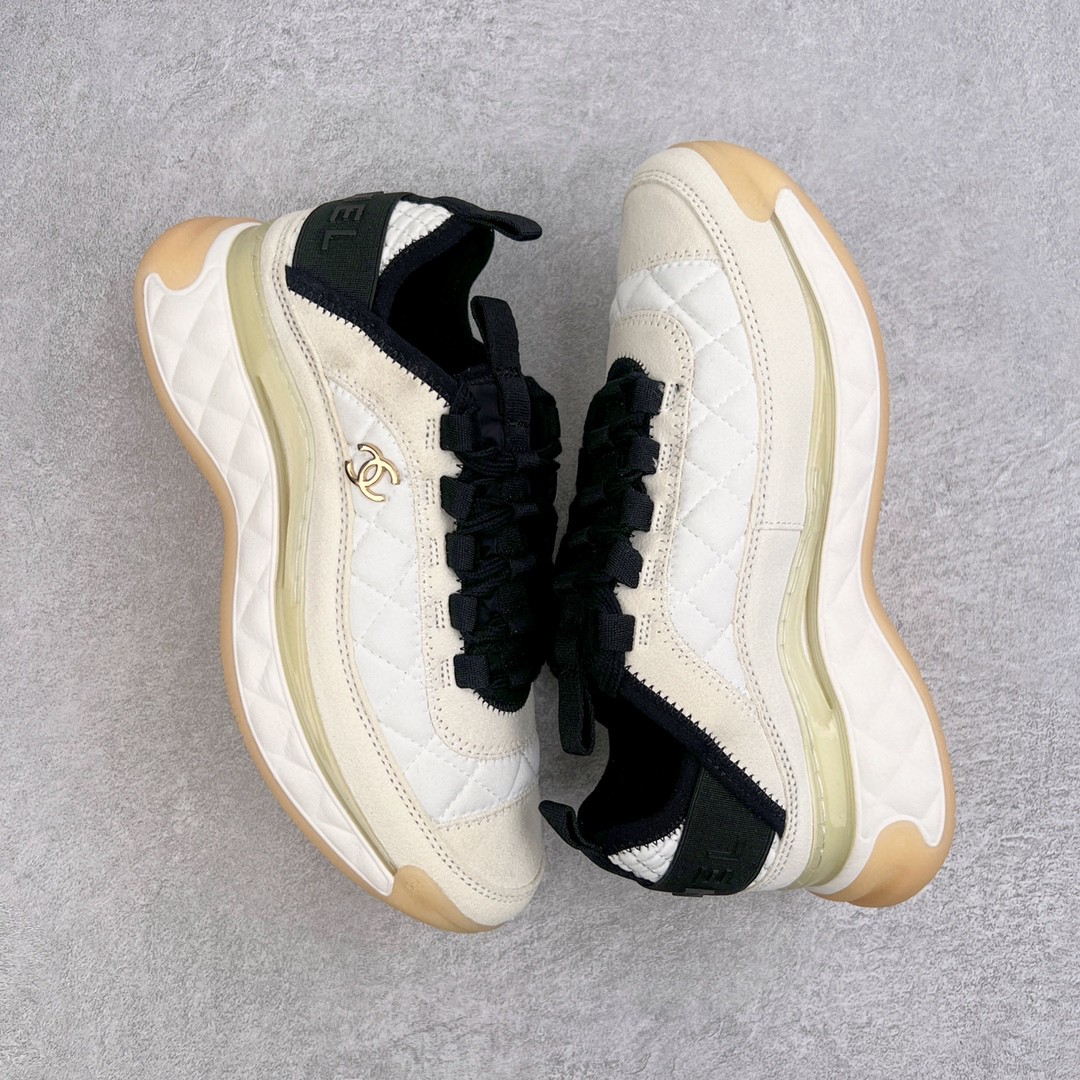 CHANEL 香奈儿 白色 金扣 小牛皮 低筒 运动鞋 休闲鞋 跑步鞋 女鞋 G38501 Y55619 K3543