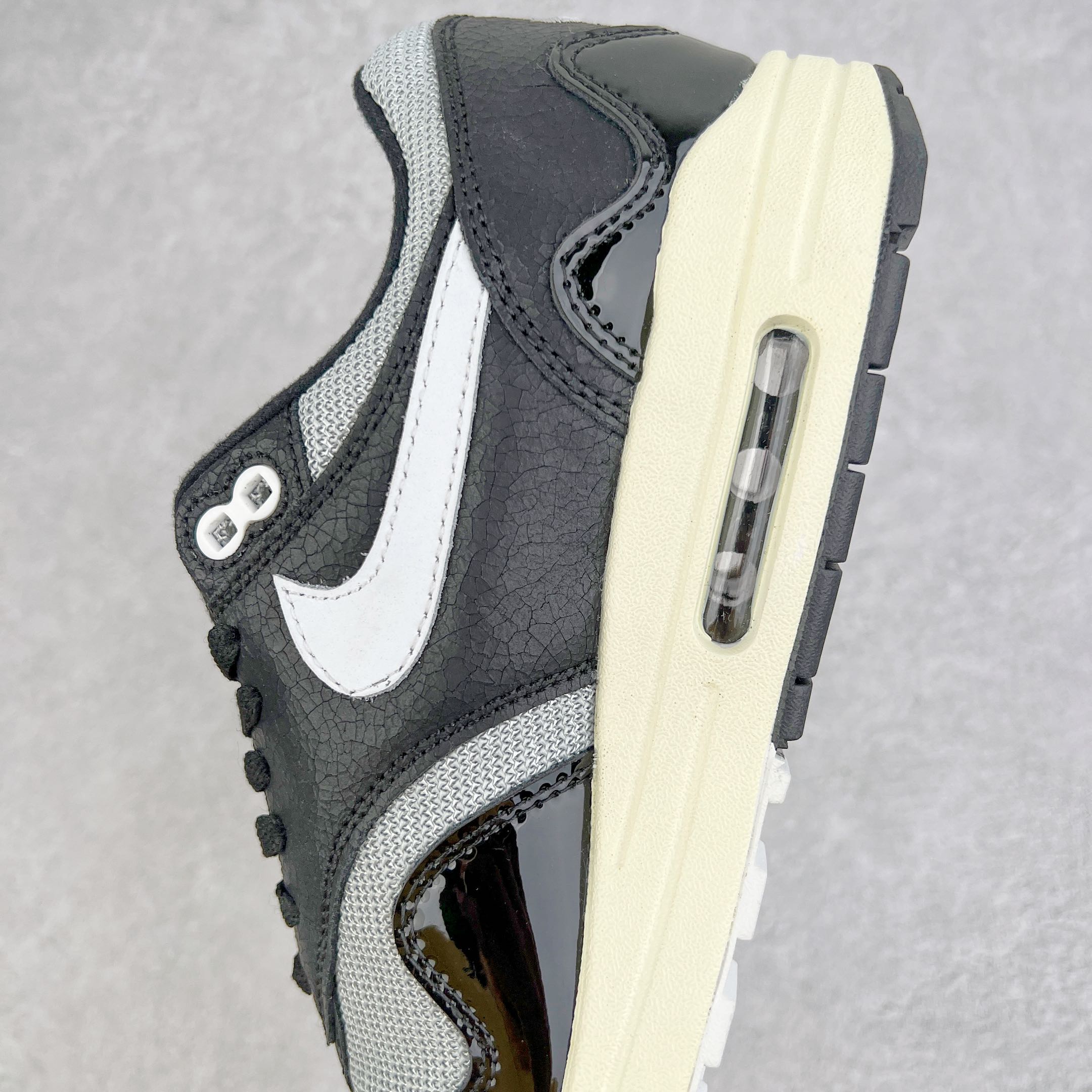 Patta Air Max 1 黑灰色 波浪纹 低筒 减震运动鞋 休闲鞋 板鞋 男鞋 女鞋 