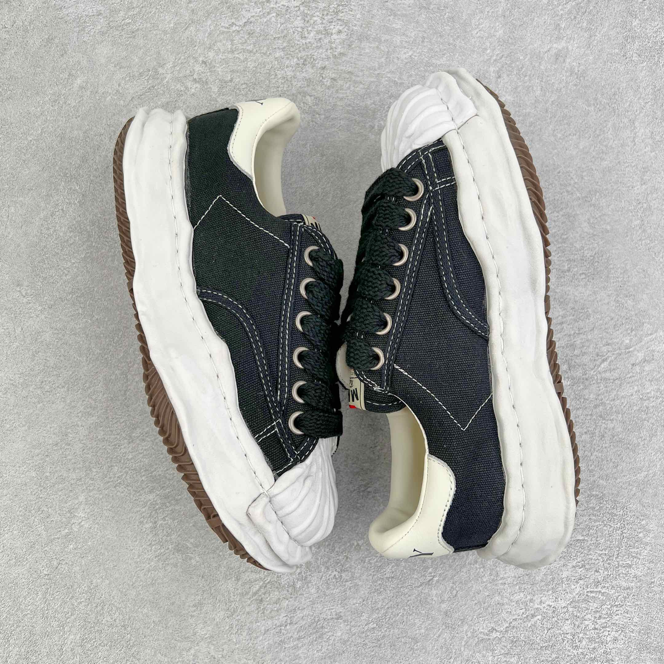 MIHARA YASUHIRO Original MMY 三原康裕 黑色 水洗做旧 低筒 溶胶鞋 帆布鞋 板鞋 休闲鞋 增高鞋 男鞋 女鞋 