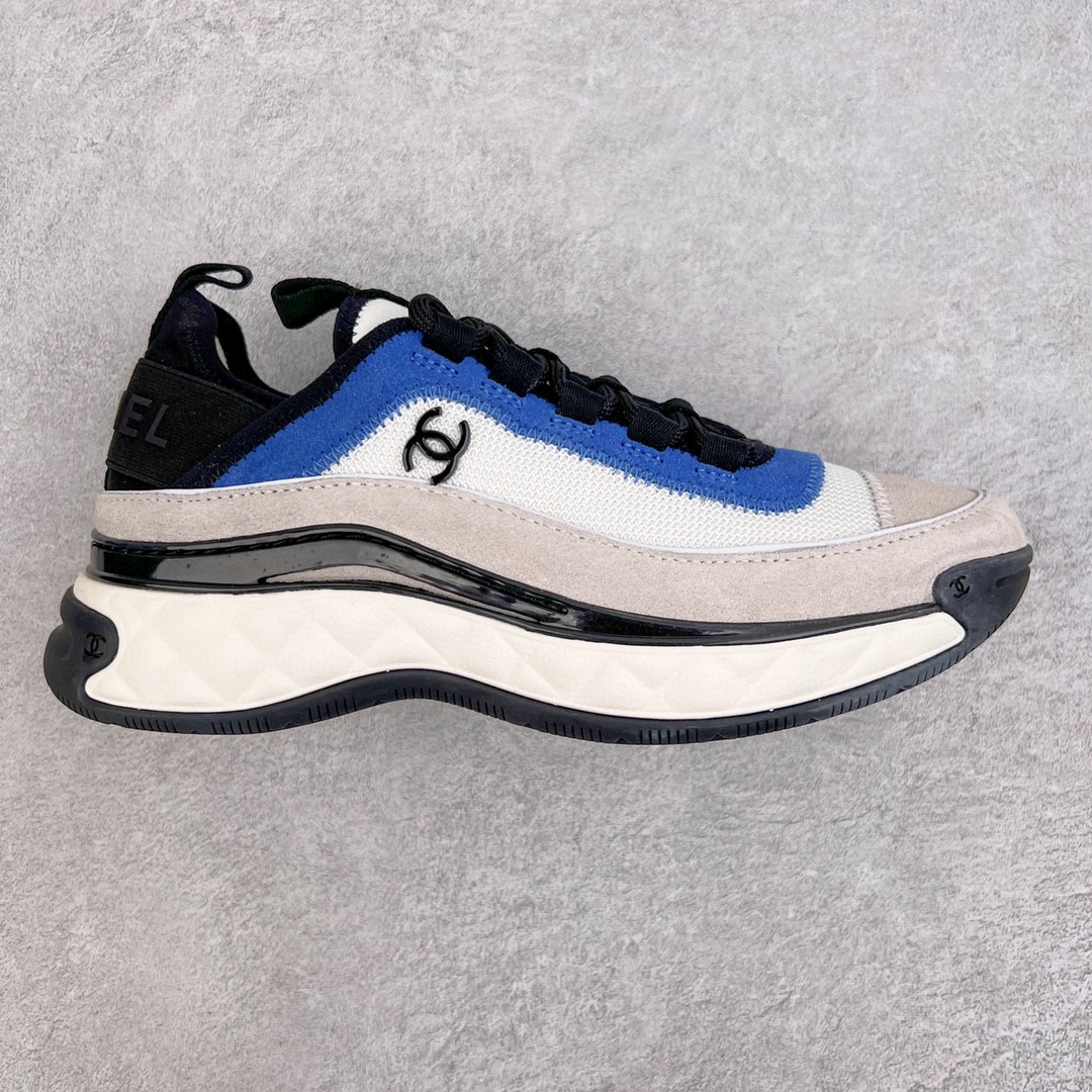 [Copy]CHANEL 香奈儿 白蓝灰 金扣 小牛皮 低筒 运动鞋 休闲鞋 跑步鞋 女鞋