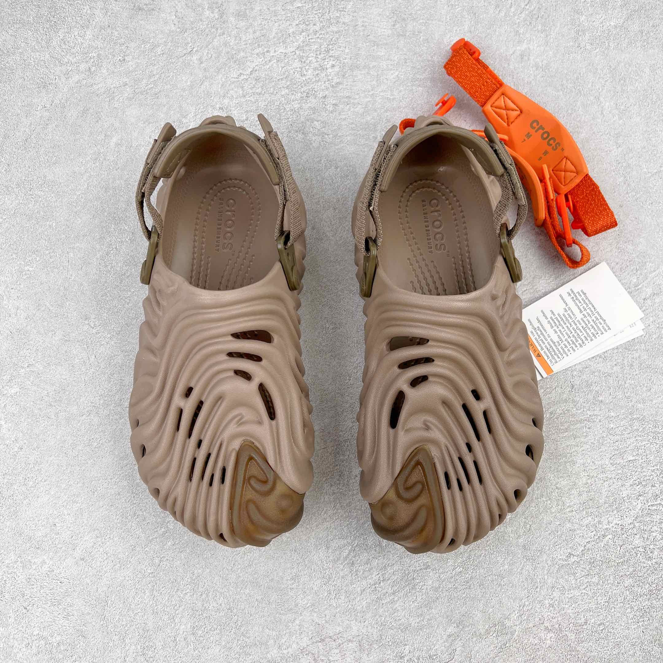 Salehe Bembury Crocs Pollex Clog Menemsha 棕褐色 云雾白 室内外 拖鞋 沙滩鞋  男女同款 207393-195