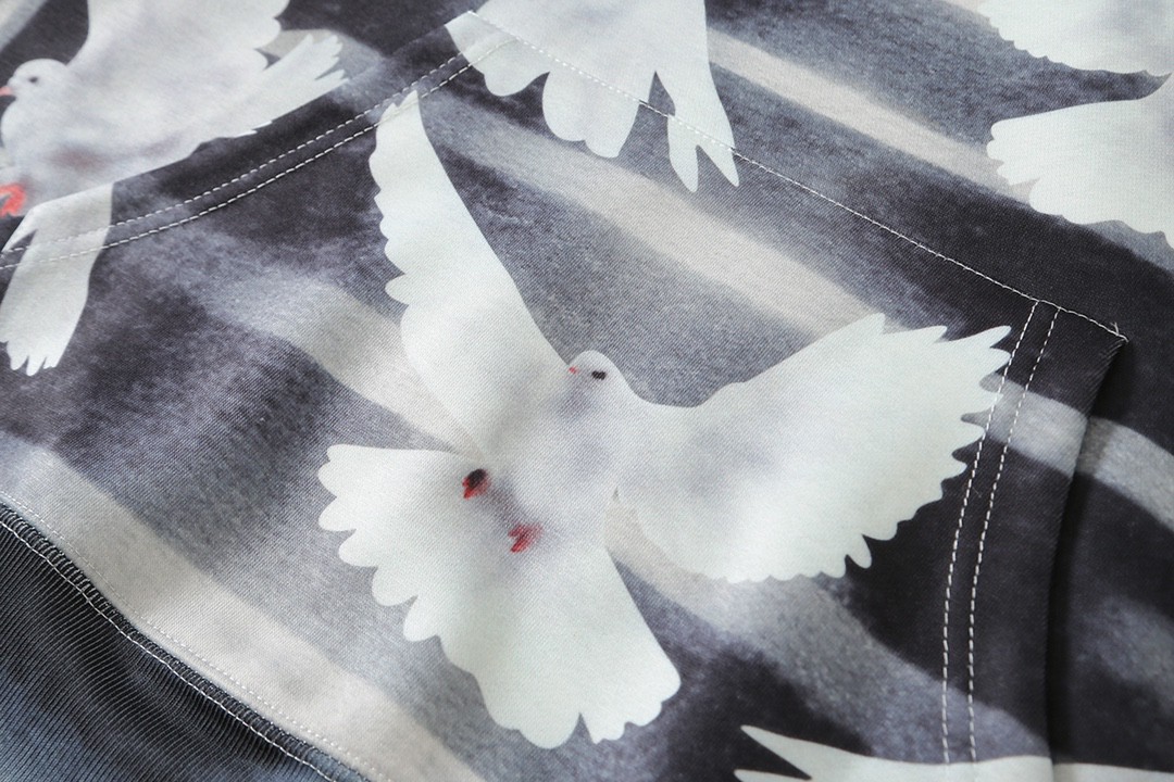 Supreme SS22 Week 2 Doves Hooded Sweatshirt 和平鸽 印花 蓝色 黑色 连帽卫衣 套头 长袖 秋冬款 男女同款 SUP-SS22-125