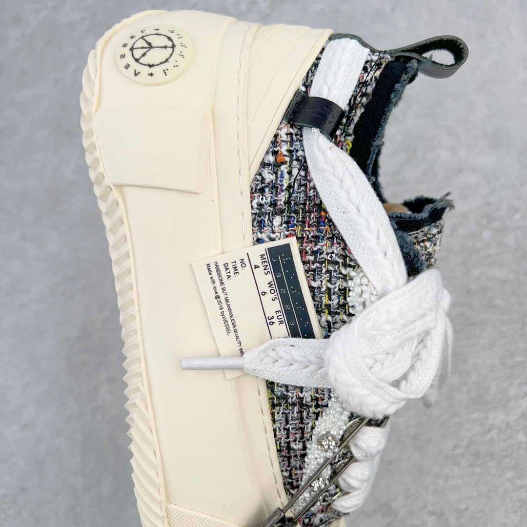 xVESSEL G.O.P. 2.0 MARSHMALLOW Black Tweed Lows 吴建豪 棉花糖 黑白 粗花呢 光感变色 低筒 硫化鞋 板鞋 休闲鞋 男鞋 女鞋 S22X46B