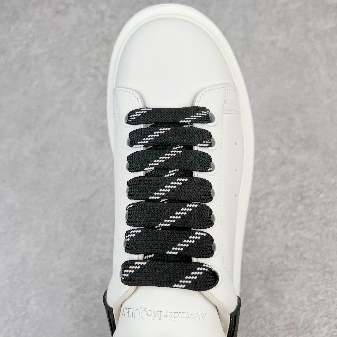 Alexander McQueen 麦昆 黑尾 白字 低筒 板鞋 休闲鞋 厚底鞋 增高鞋 男鞋 女鞋 625156WHXMT9034