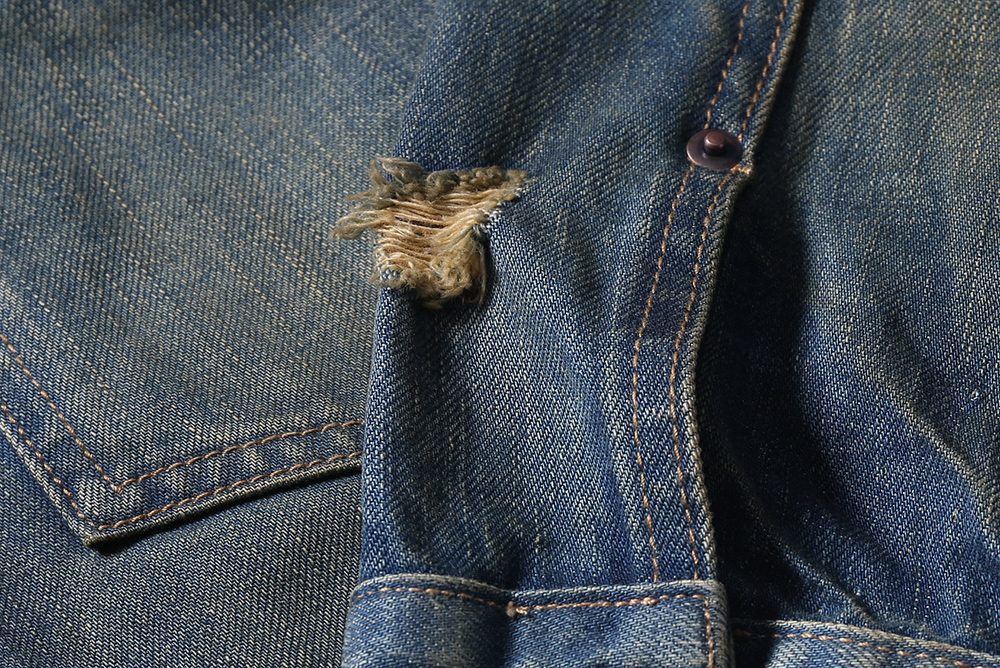 MADNESS JACKET 牛仔外套 蓝色 领口破坏水洗 日系 外套长袖 秋冬季 休闲 男女同款