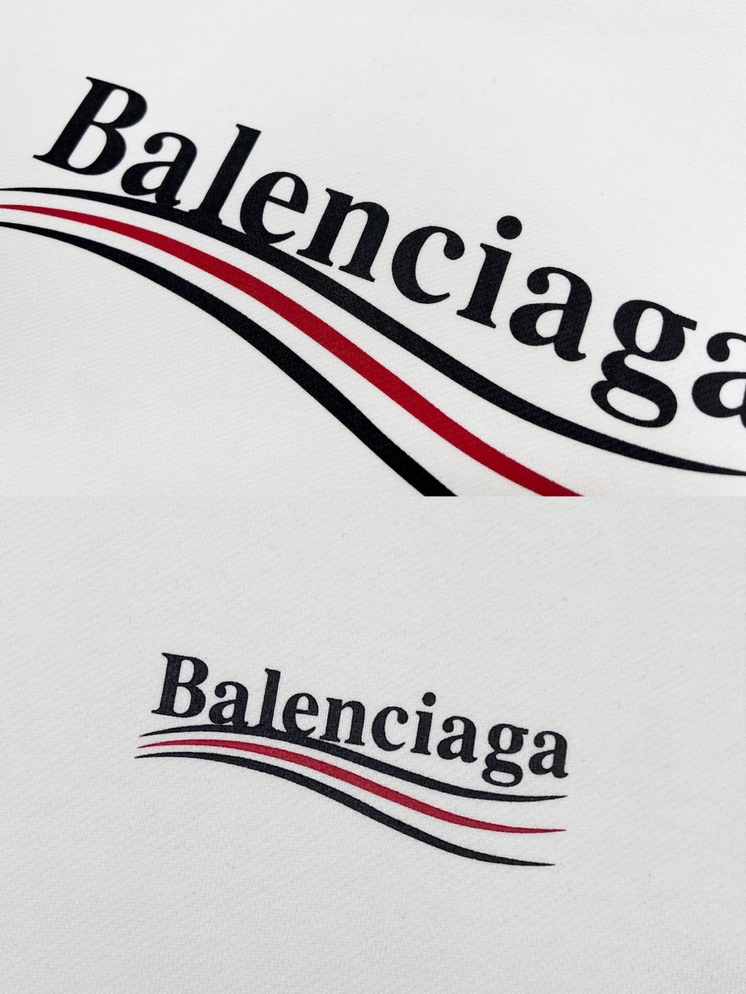 Balenciaga Political Campaign 巴黎世家 可乐 波浪 Logo 白色 连帽卫衣 套头卫衣 长袖 秋冬 男女同款 600583TIV539040