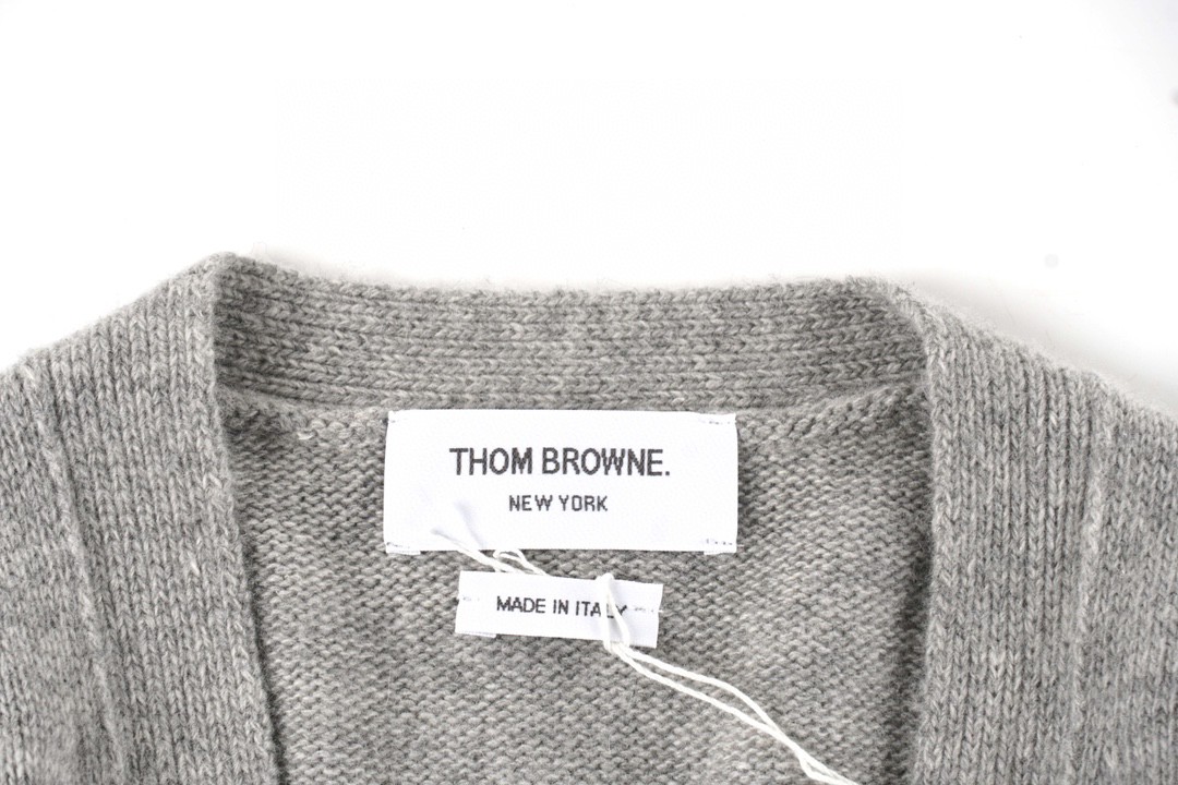 Thom Browne 21FW 四条纹单排扣羊毛衫 灰色 针织衫 开衫 毛衣 外套 长袖 男女同款 