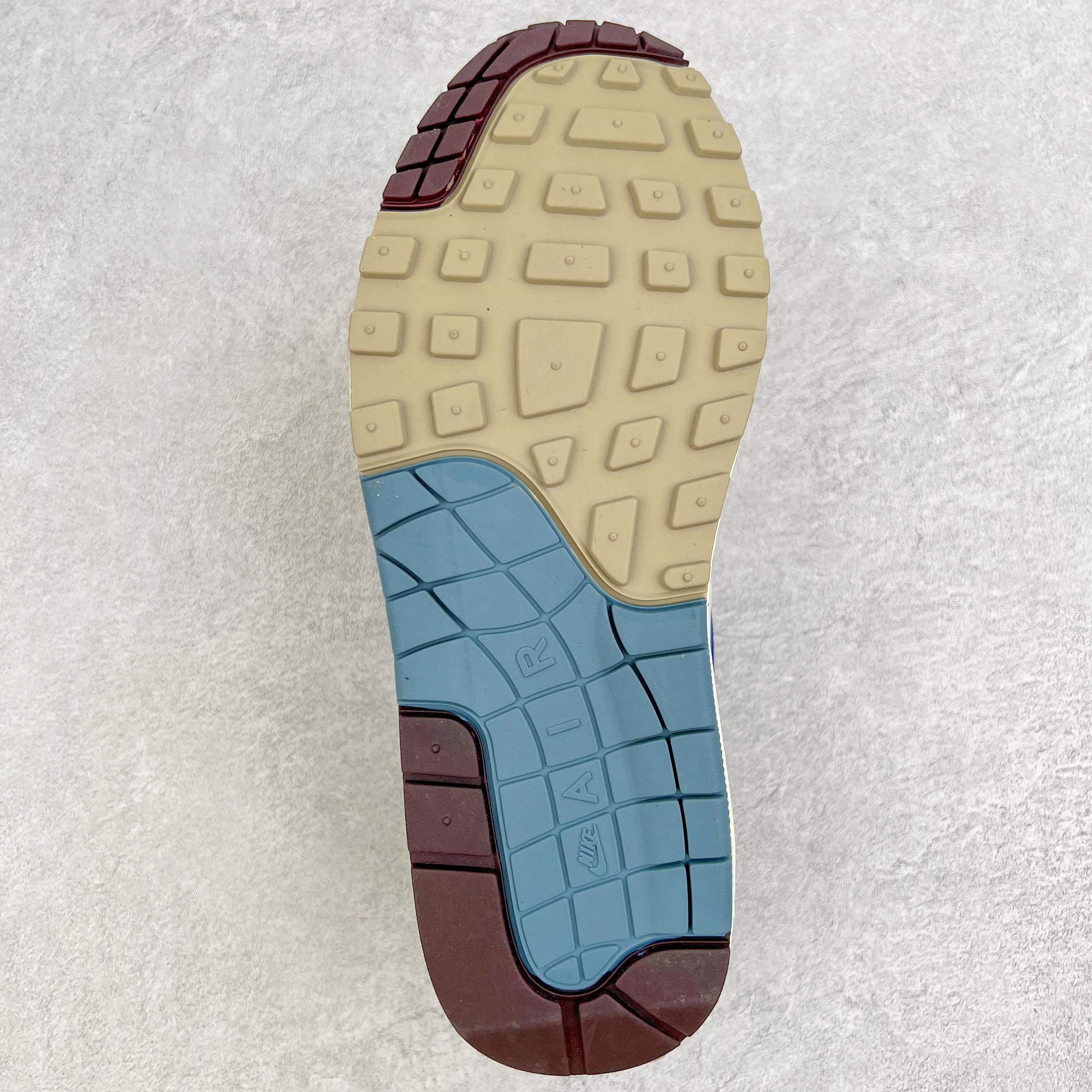 Patta Air Max 1  Aqua Noise 灰蓝 波浪纹 低筒 减震运动鞋 休闲鞋 板鞋 男鞋 女鞋 AO1021-023