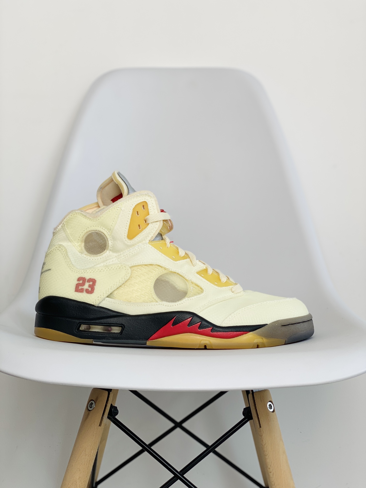 OFF-White Air Jordan 5 Retro Sail 白蝉翼  高筒 男鞋 休闲鞋 板鞋 篮球鞋 DH8565-100