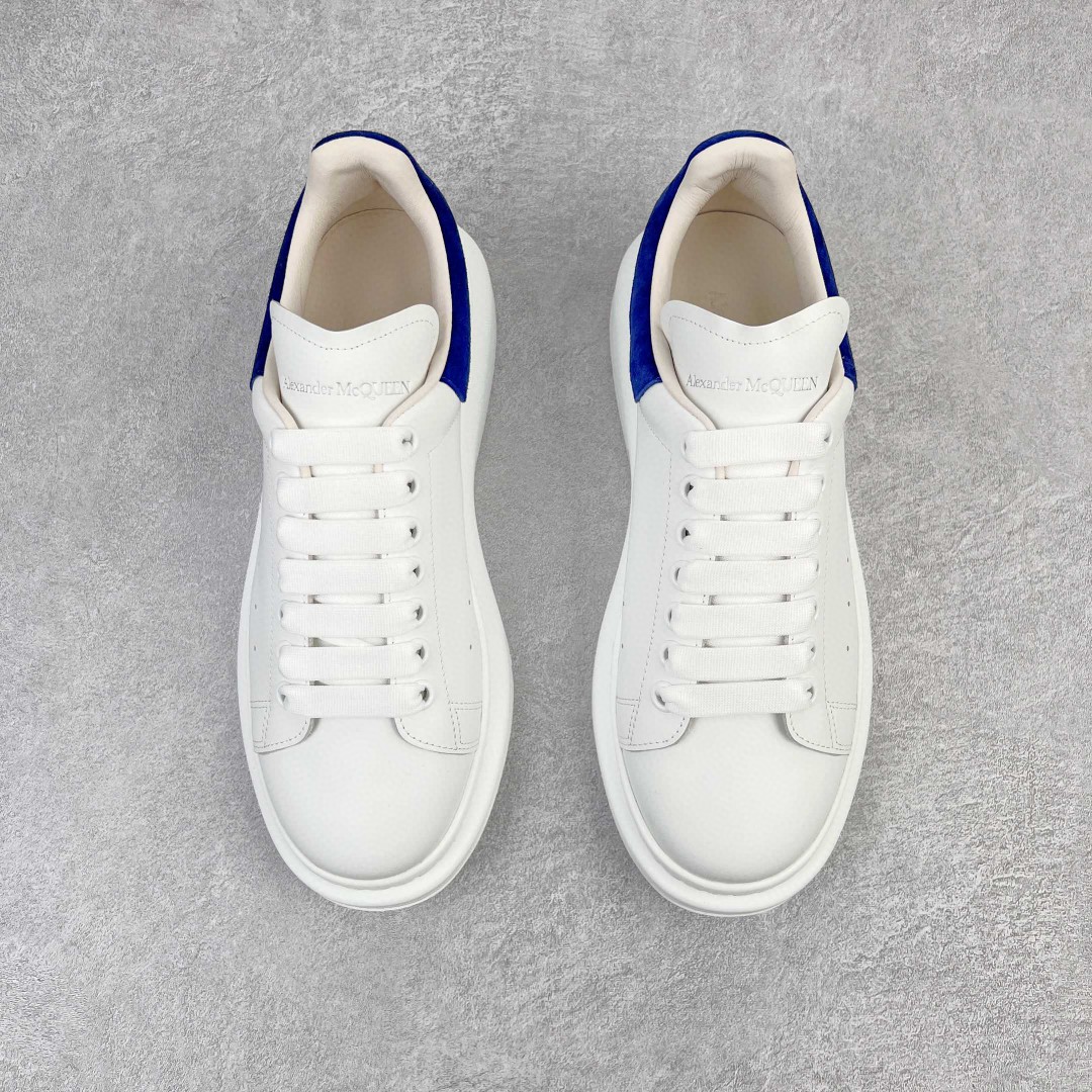 Alexander McQueen 麦昆 白色 蓝尾 绒面 低筒 板鞋 休闲鞋 厚底鞋 增高鞋 男鞋 女鞋 553680WHGP79086
