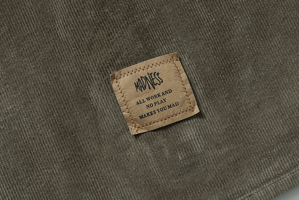 MADNESS 日系 加厚灯芯绒  灰色 衬衫 外套 长袖 秋冬季 休闲 男女同款