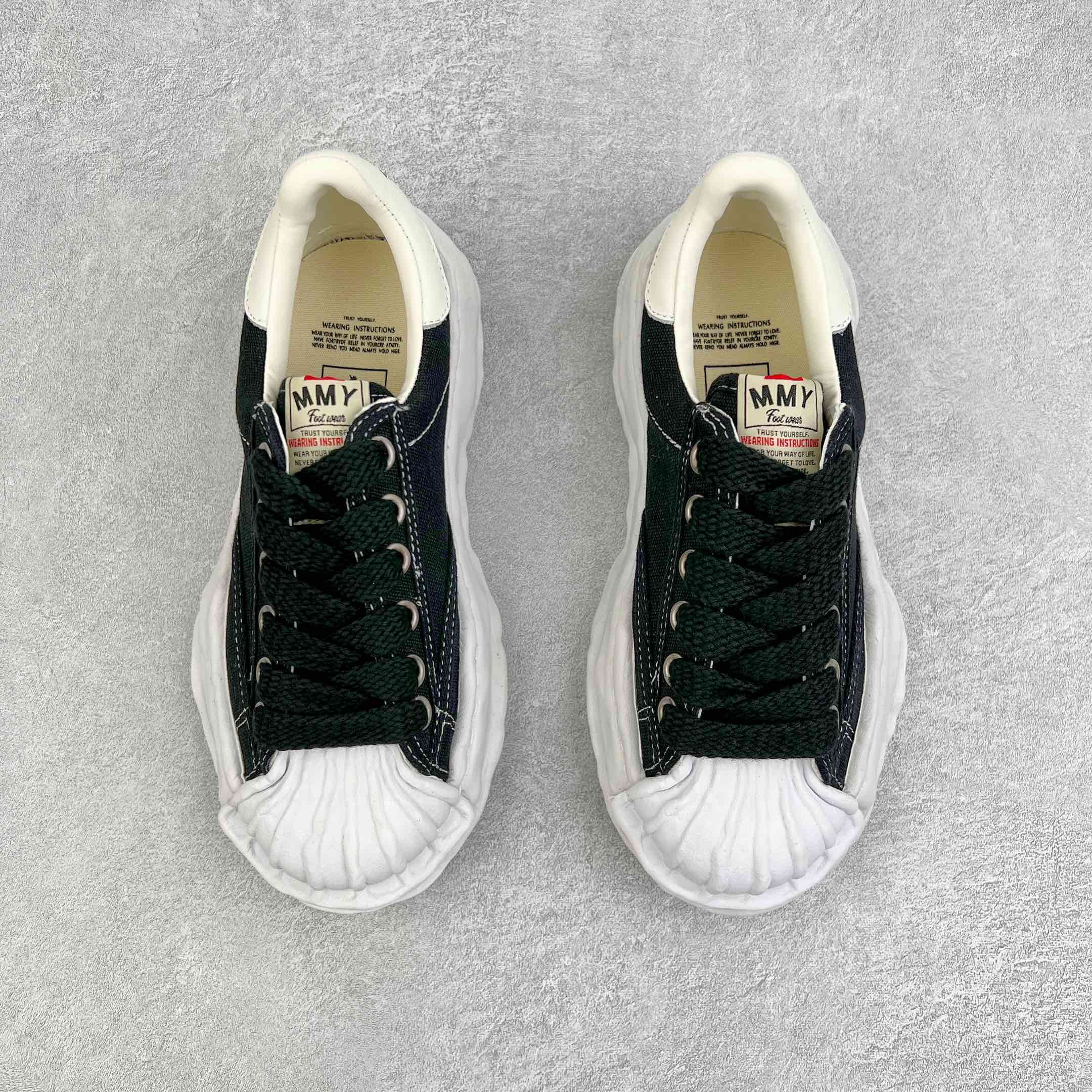 MIHARA YASUHIRO Original MMY 三原康裕 黑色 水洗做旧 低筒 溶胶鞋 帆布鞋 板鞋 休闲鞋 增高鞋 男鞋 女鞋 