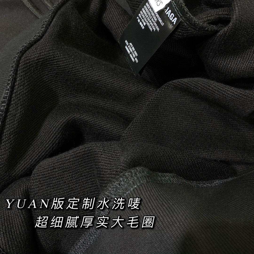 Balenciaga 巴黎世家 可乐 印花波浪 Logo 黑色 连帽卫衣 套头卫衣 长袖 秋冬 男女同款 